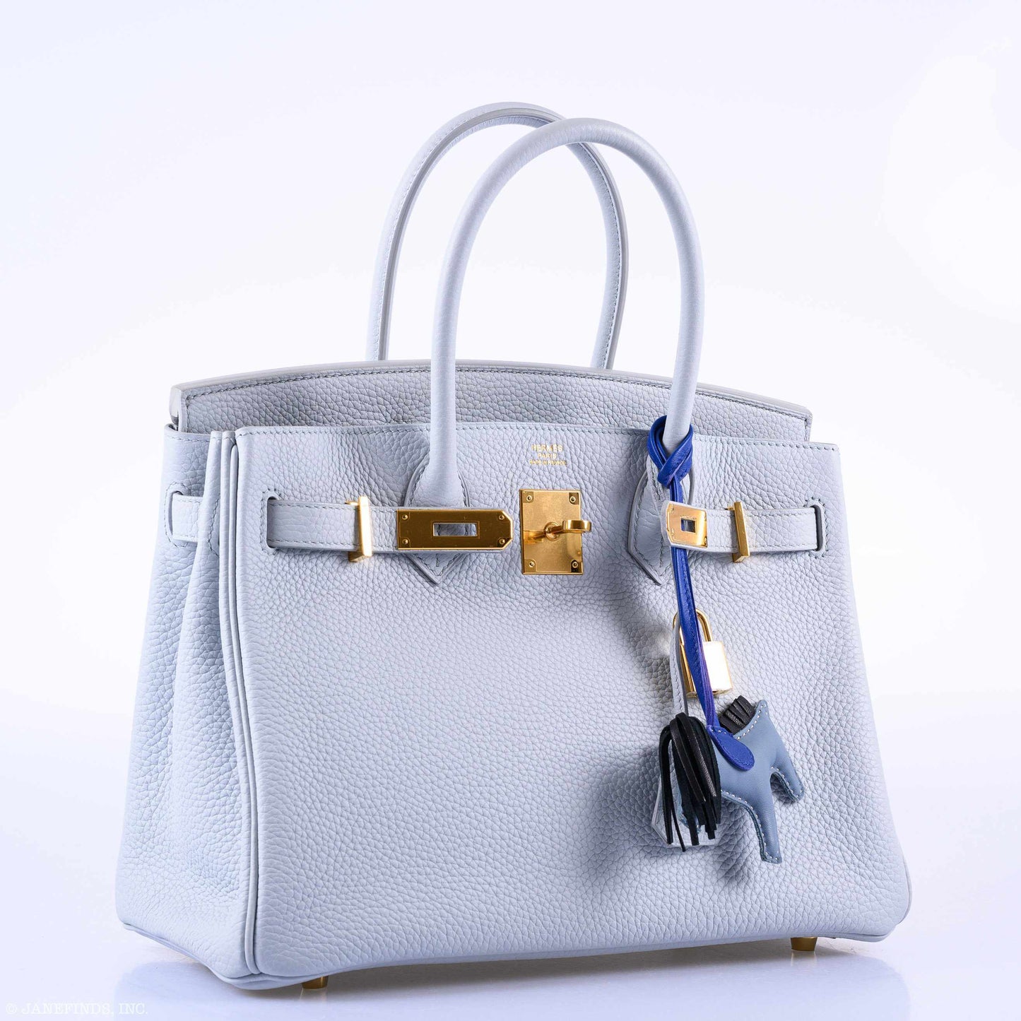 Hermès Birkin 30 Blue Pale Togo Gold Hardware - T