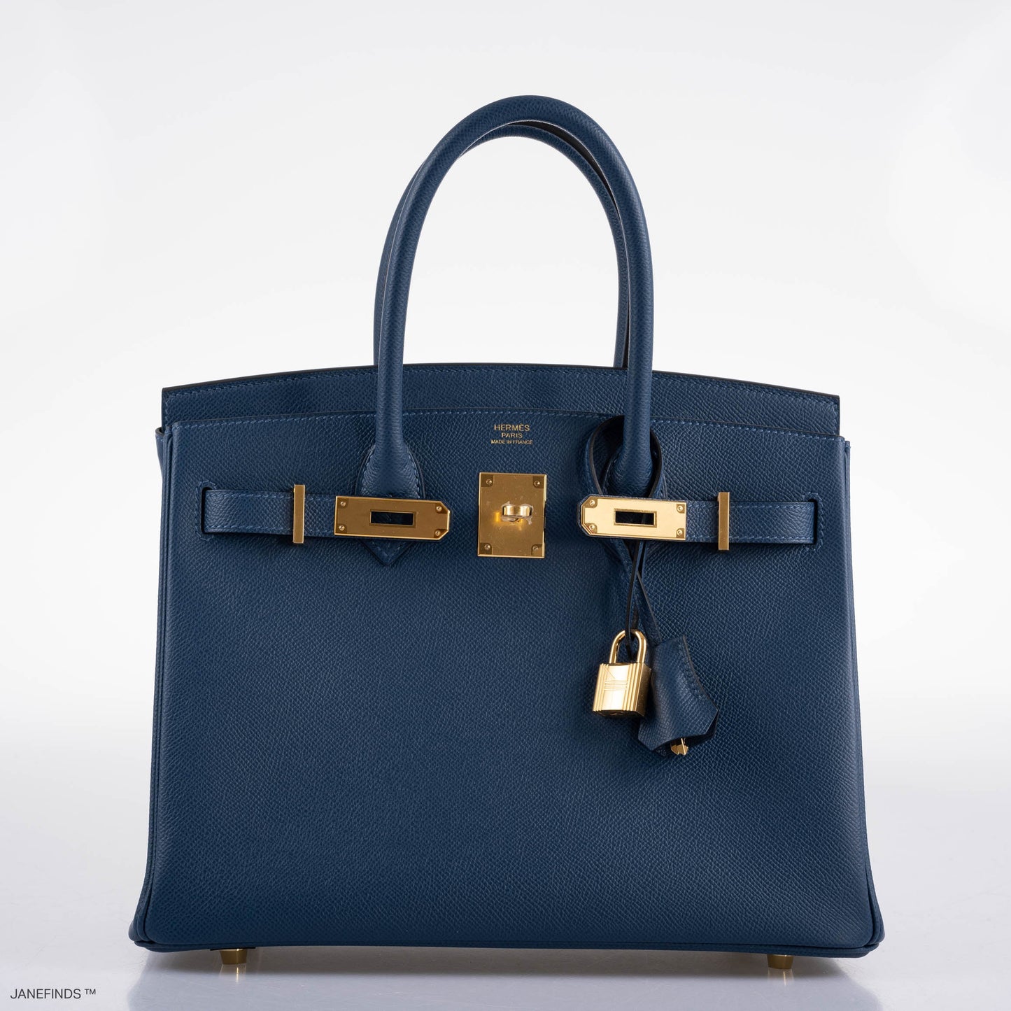 Hermès Birkin 30 Deep Blue Epsom with Gold Hardware - 2019, D