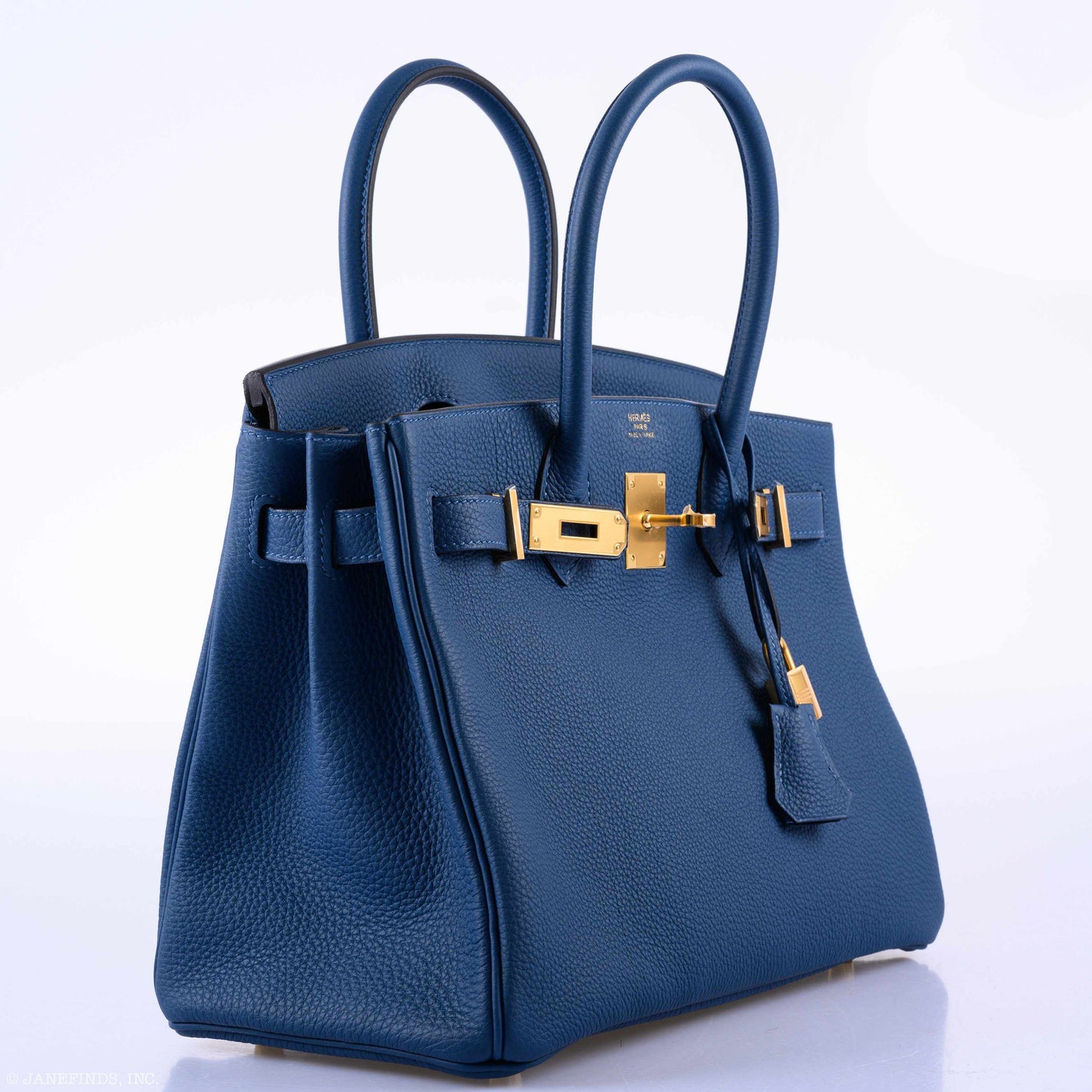 Hermès Birkin 30 Deep Blue Togo Gold Hardware - 2019