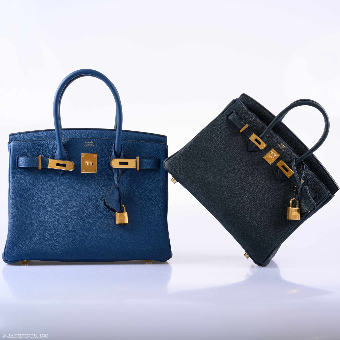 Hermès Birkin 30 Deep Blue Togo Gold Hardware - 2019