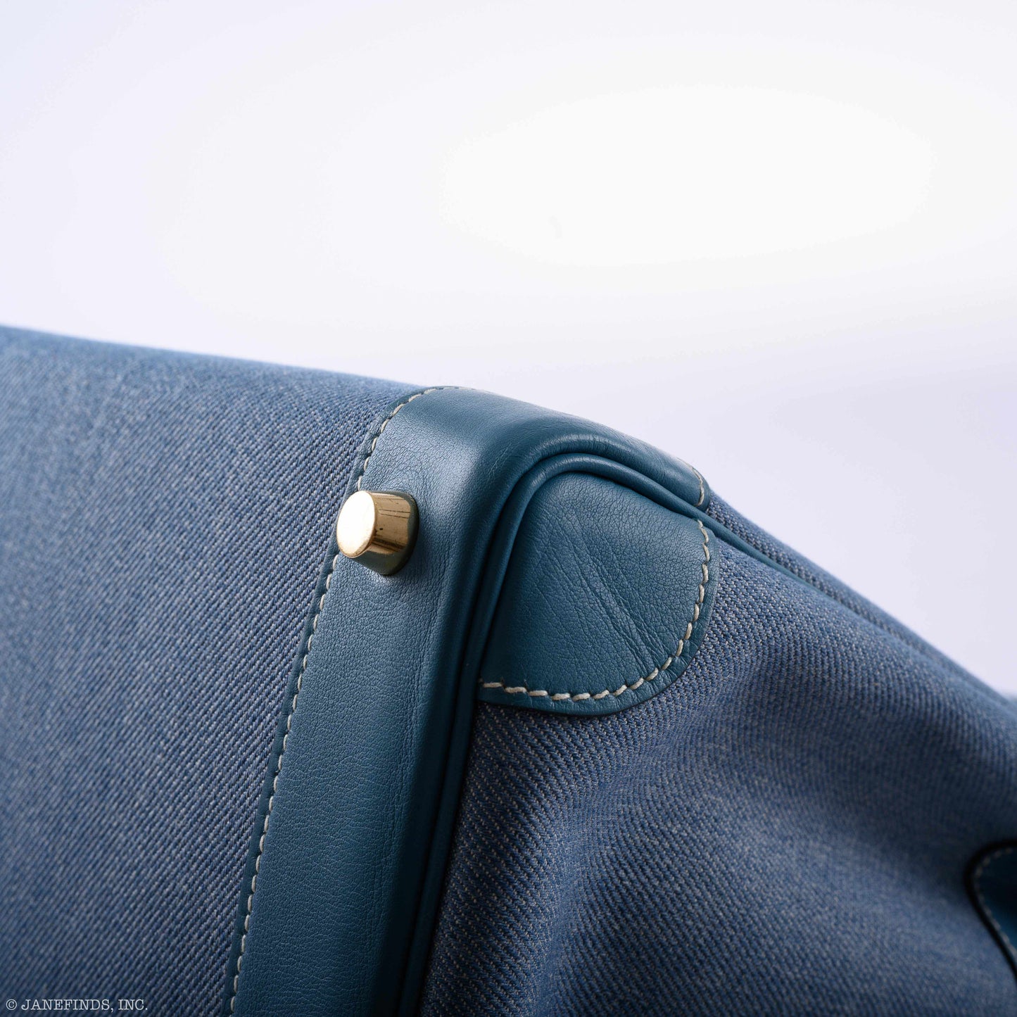 Hermès Birkin 30 Denim & Blue Jean Gulliver Leather Gold Hardware - 1999, C Square