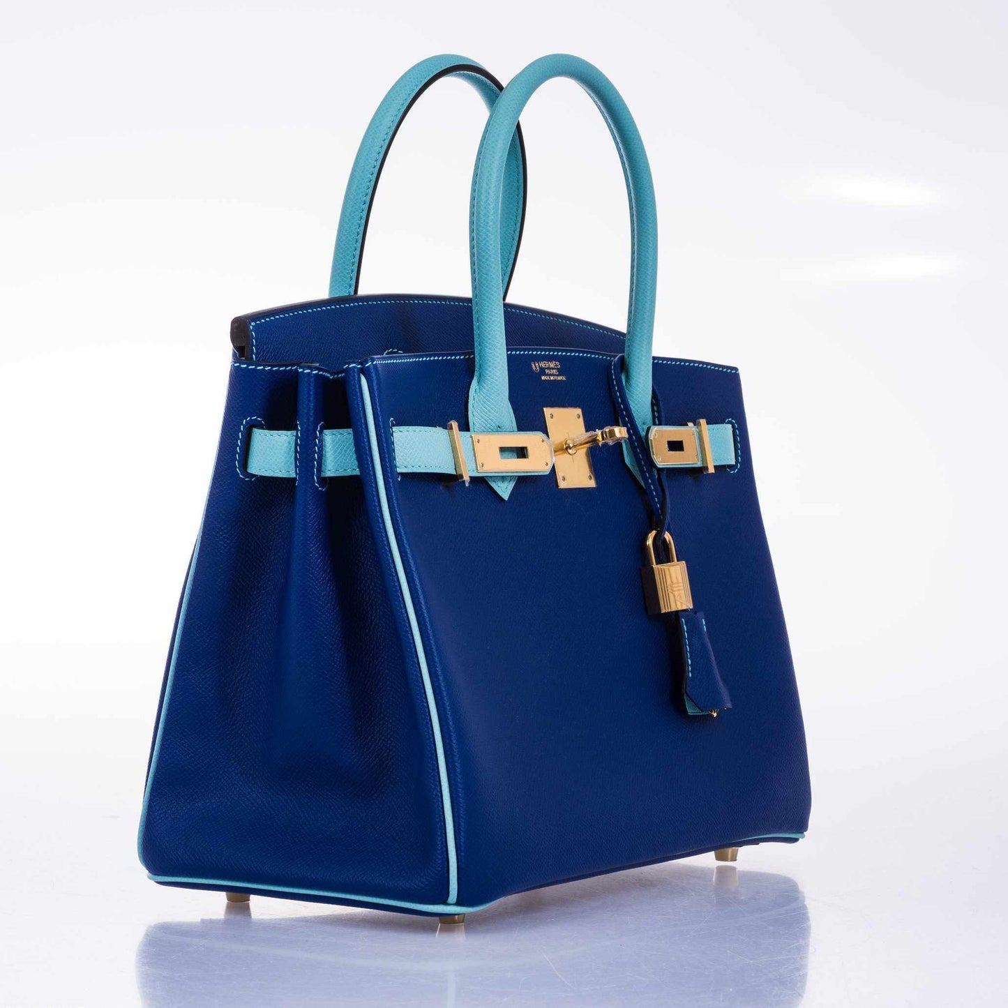 Hermès Birkin 30 HSS Blue Electric & Blue Atoll Epsom Gold Hardware