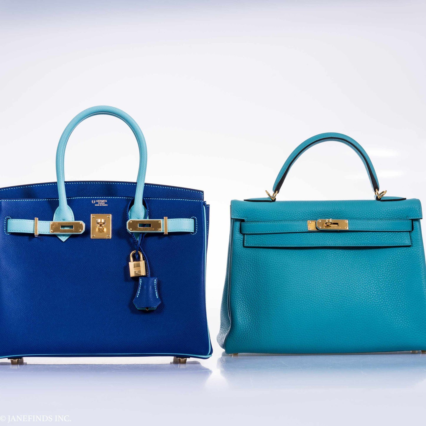 Hermès Birkin 30 HSS Blue Electric & Blue Atoll Epsom Gold Hardware