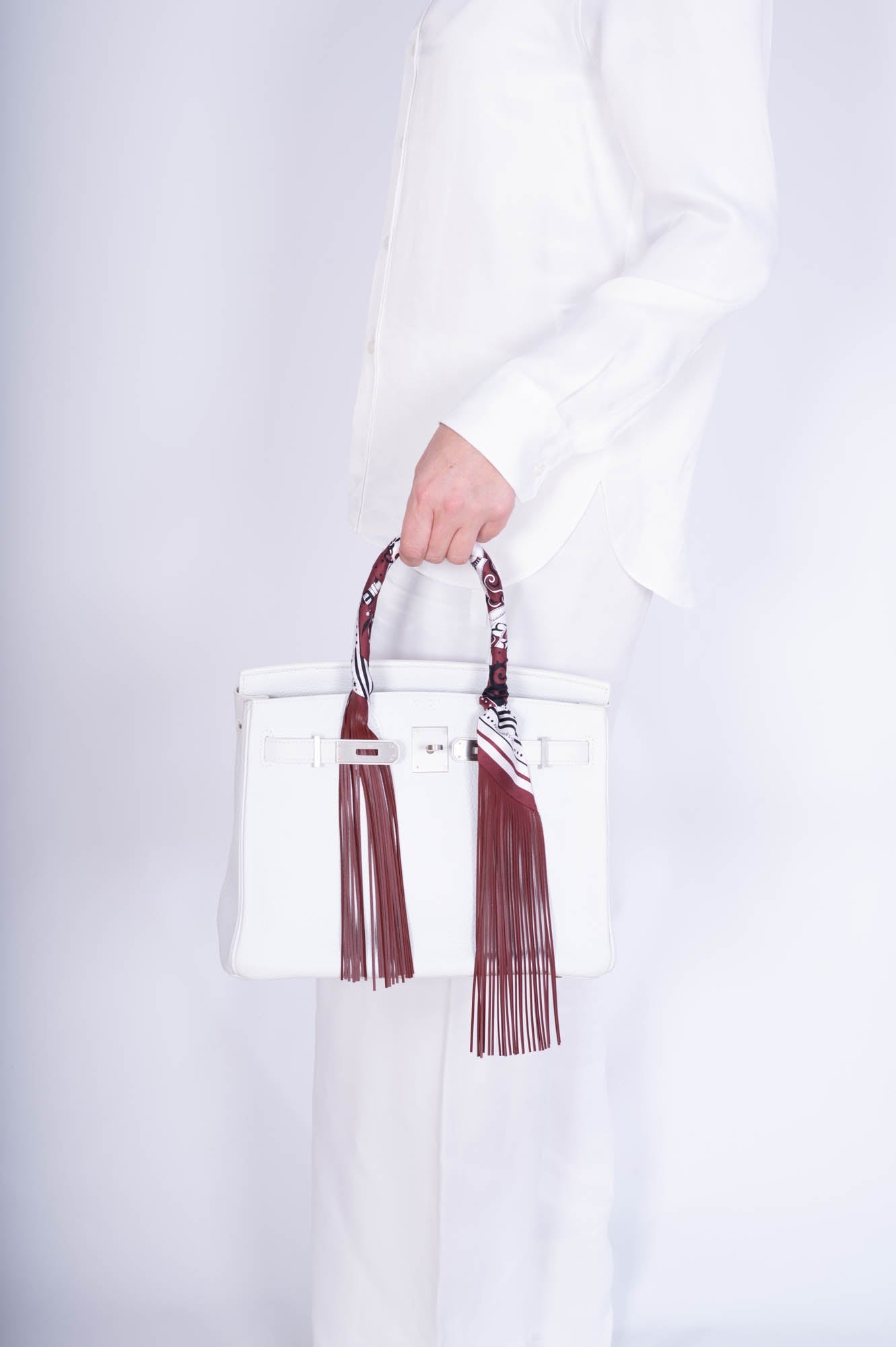 Hermès Birkin 30 HSS White Clemence Brushed Palladium Hardware