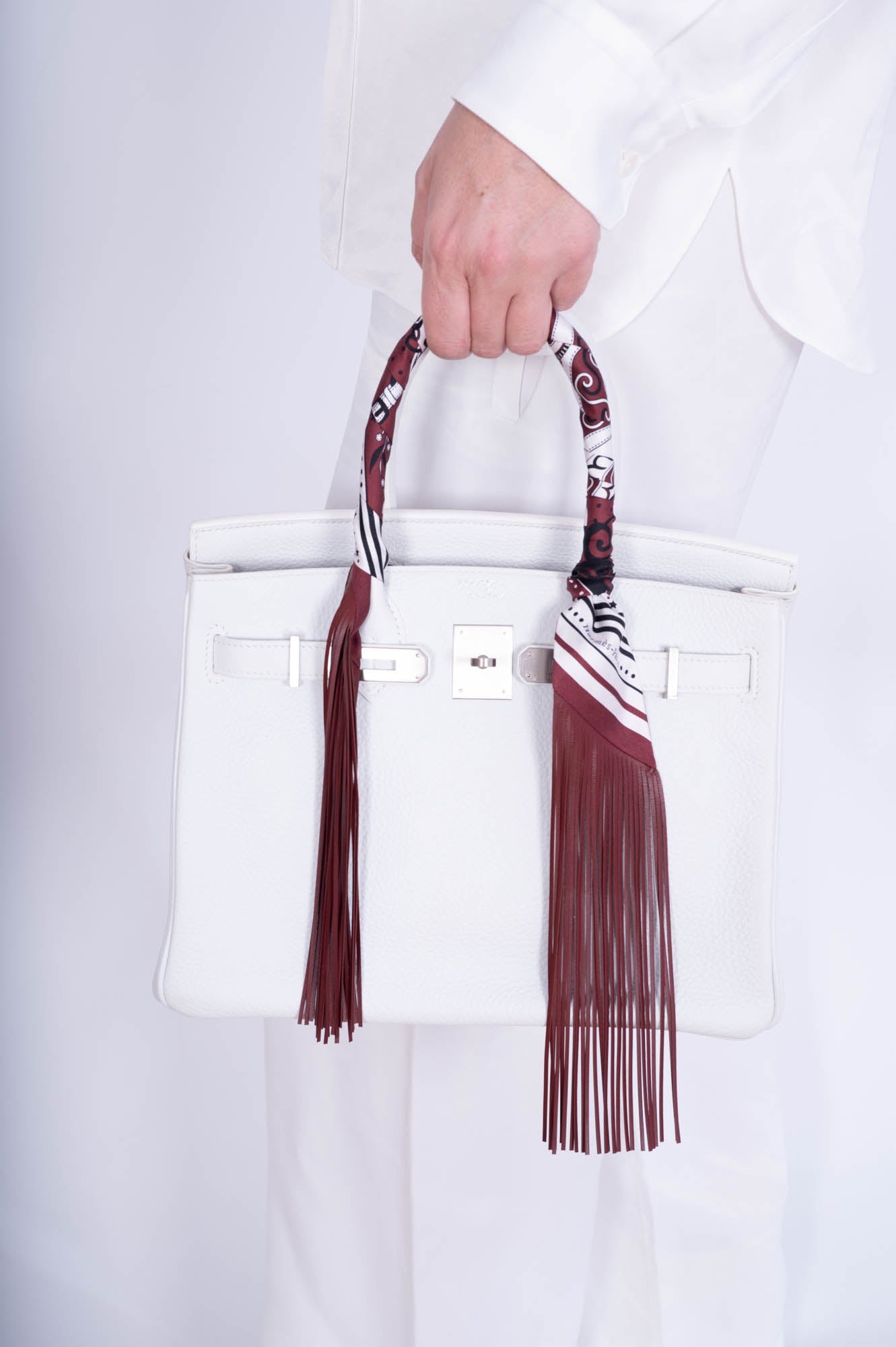 Hermès Birkin 30 HSS White Clemence Brushed Palladium Hardware