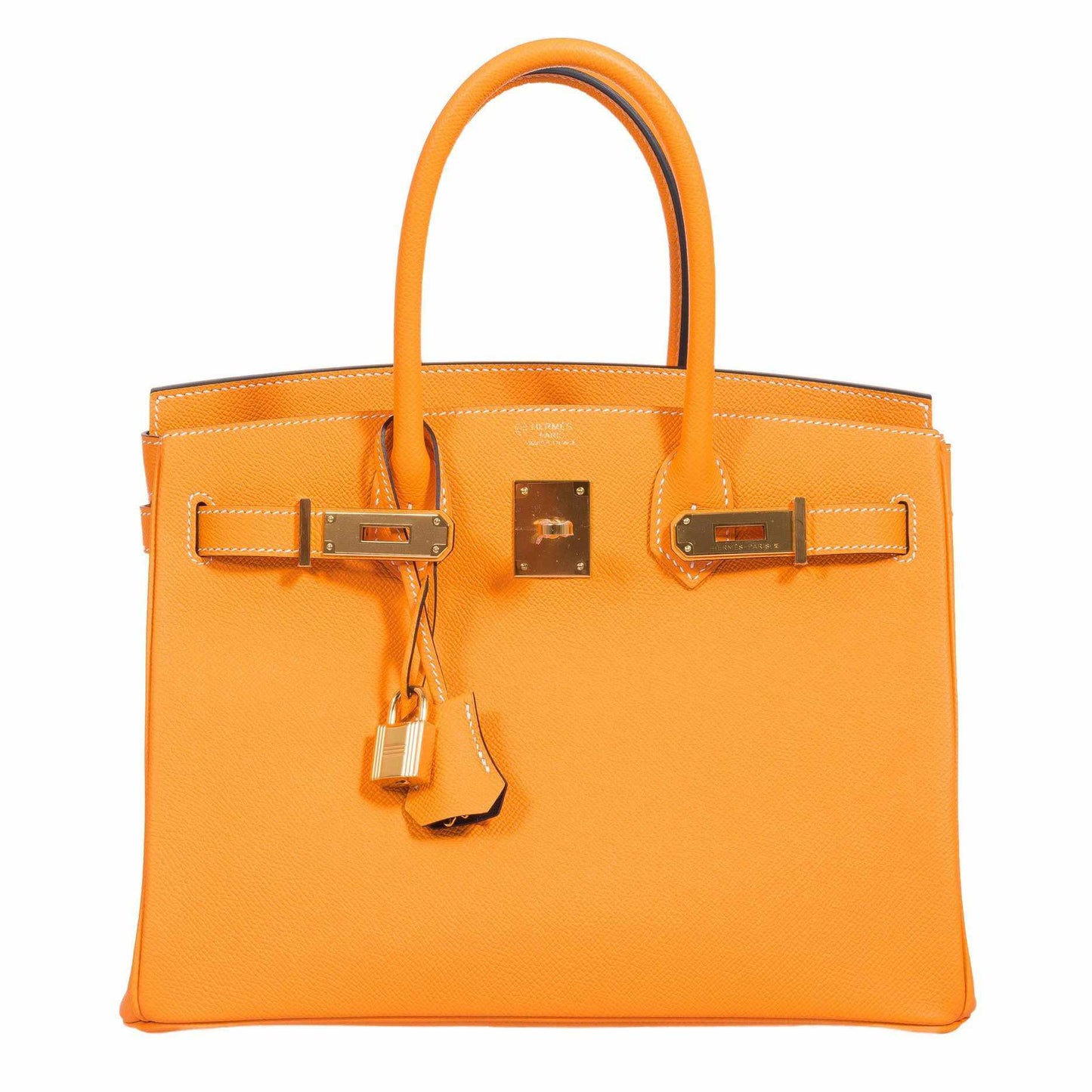 Hermès Birkin 30 Jaune D'Or & Blue Marine Epsom Palladium Hardware