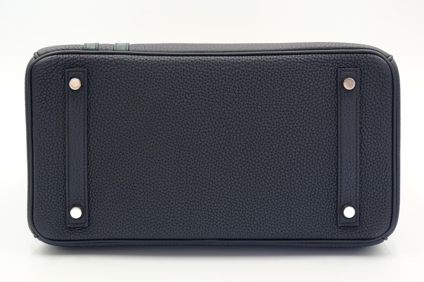 Hermès Birkin 30 Officier Bleu Nuit and Vert Cypress Togo Palladium Hardware