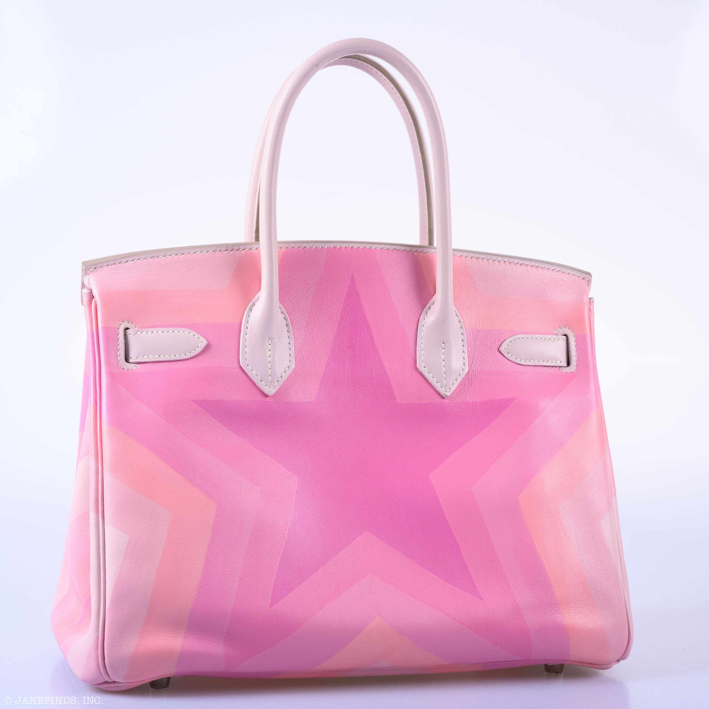 Hermès Birkin 30 “Pink Pulsar” Rose Drageé Star Swift Palladium Hardware * JaneFinds Custom Shop