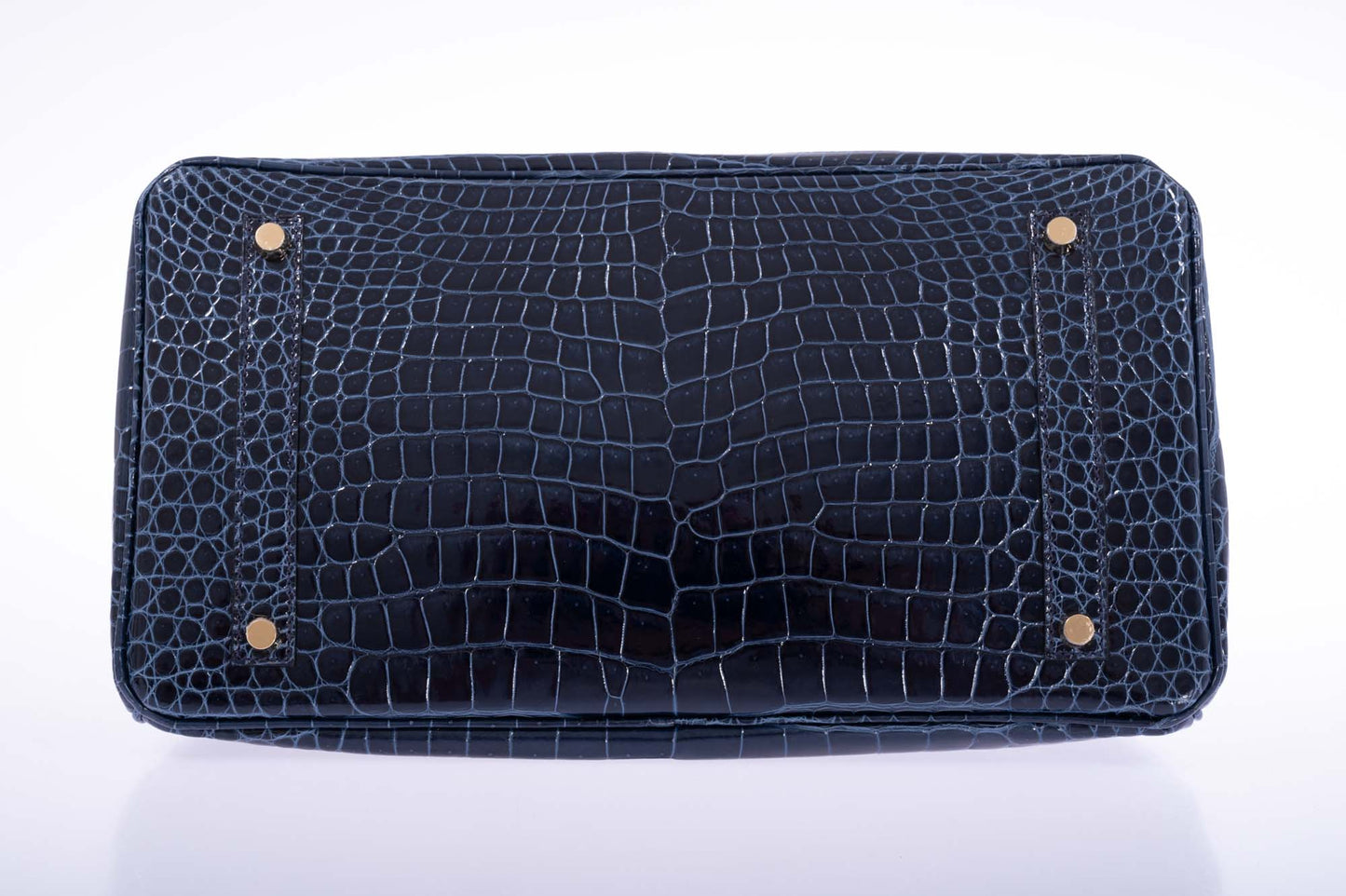 Hermès Birkin 35 Bleu Baltique Shiny Porosus Crocodile Gold Hardware