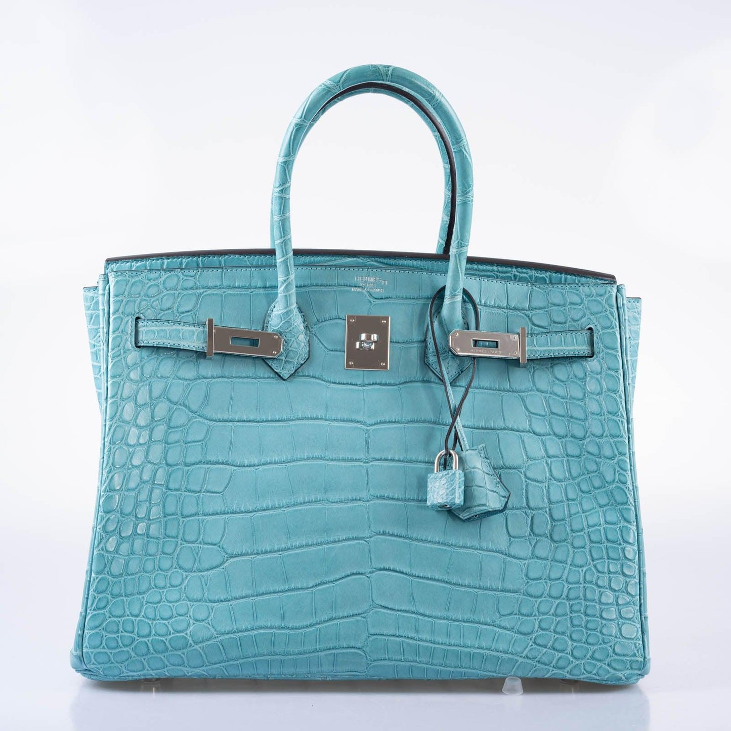 Hermès Birkin 35 Blue Atoll Matte Alligator Palladium Hardware