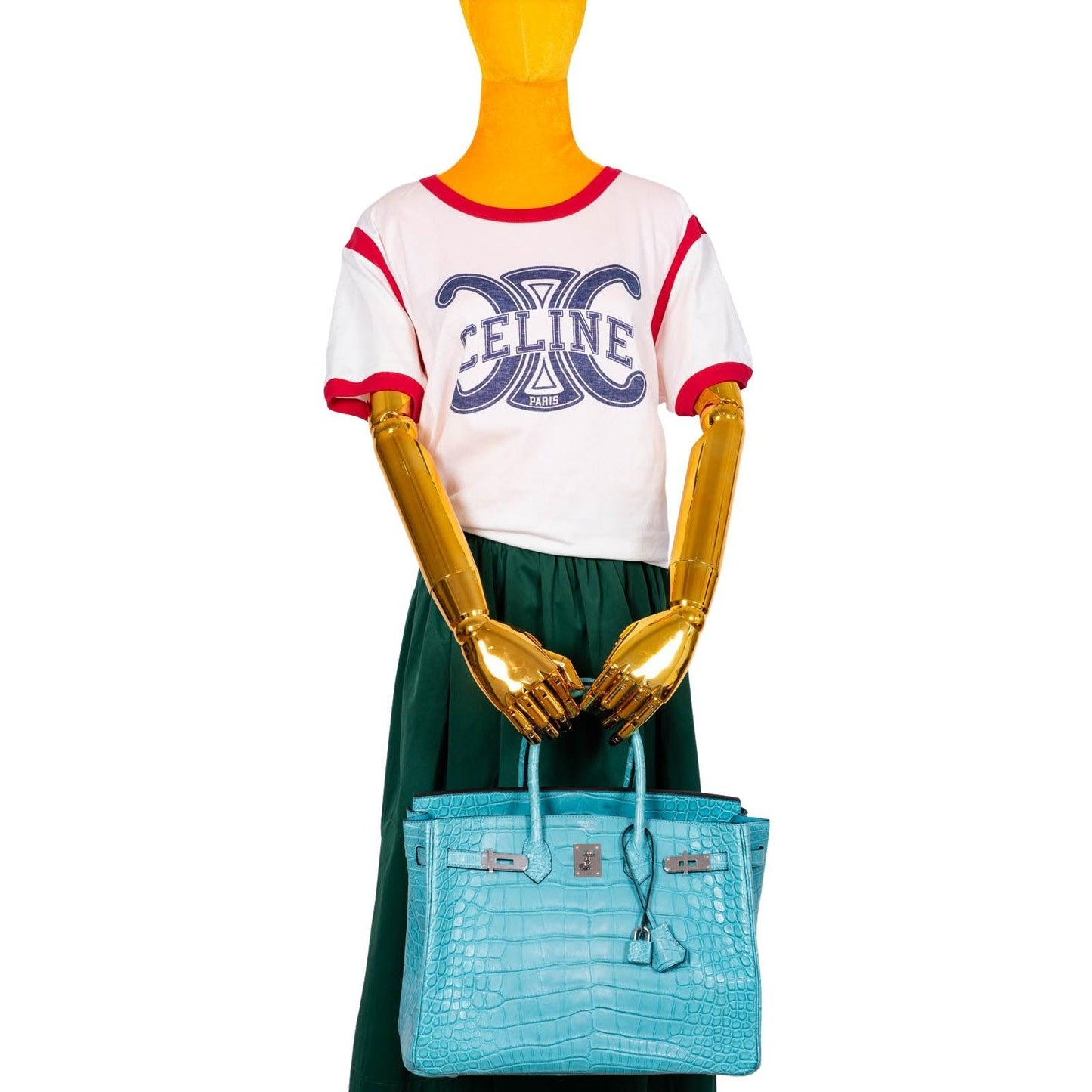 Hermès Birkin 35 Blue Atoll Matte Alligator Palladium Hardware