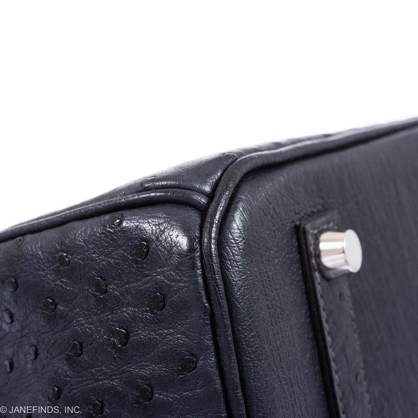 Hermès Birkin 35 Blue Indigo Ostrich Palladium Hardware