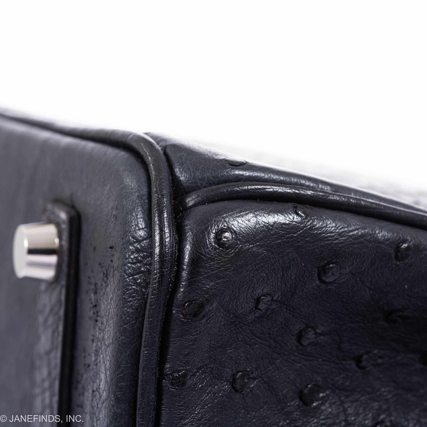 Hermès Birkin 35 Blue Indigo Ostrich Palladium Hardware