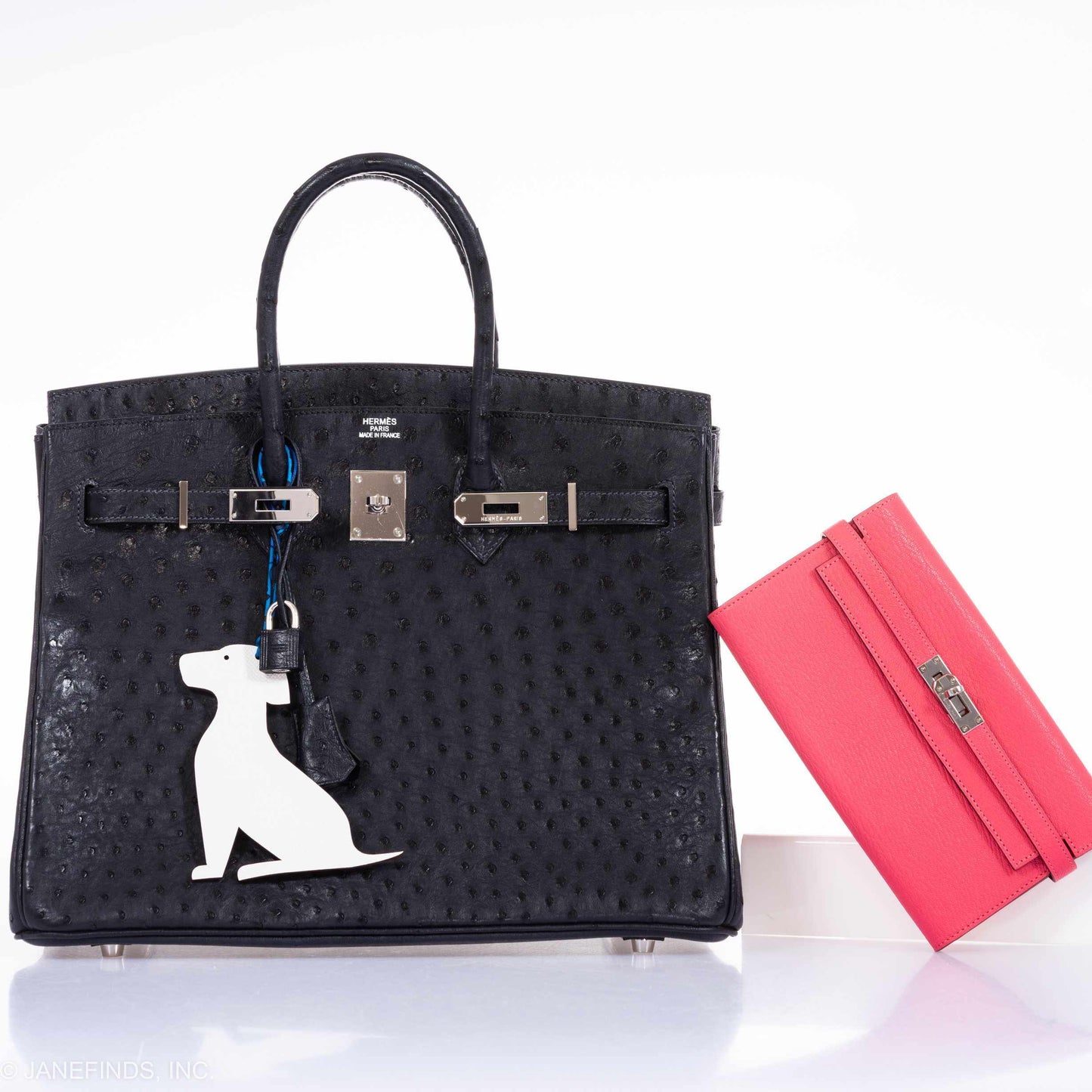 Hermès Birkin 35 Blue Indigo Ostrich Palladium Hardware