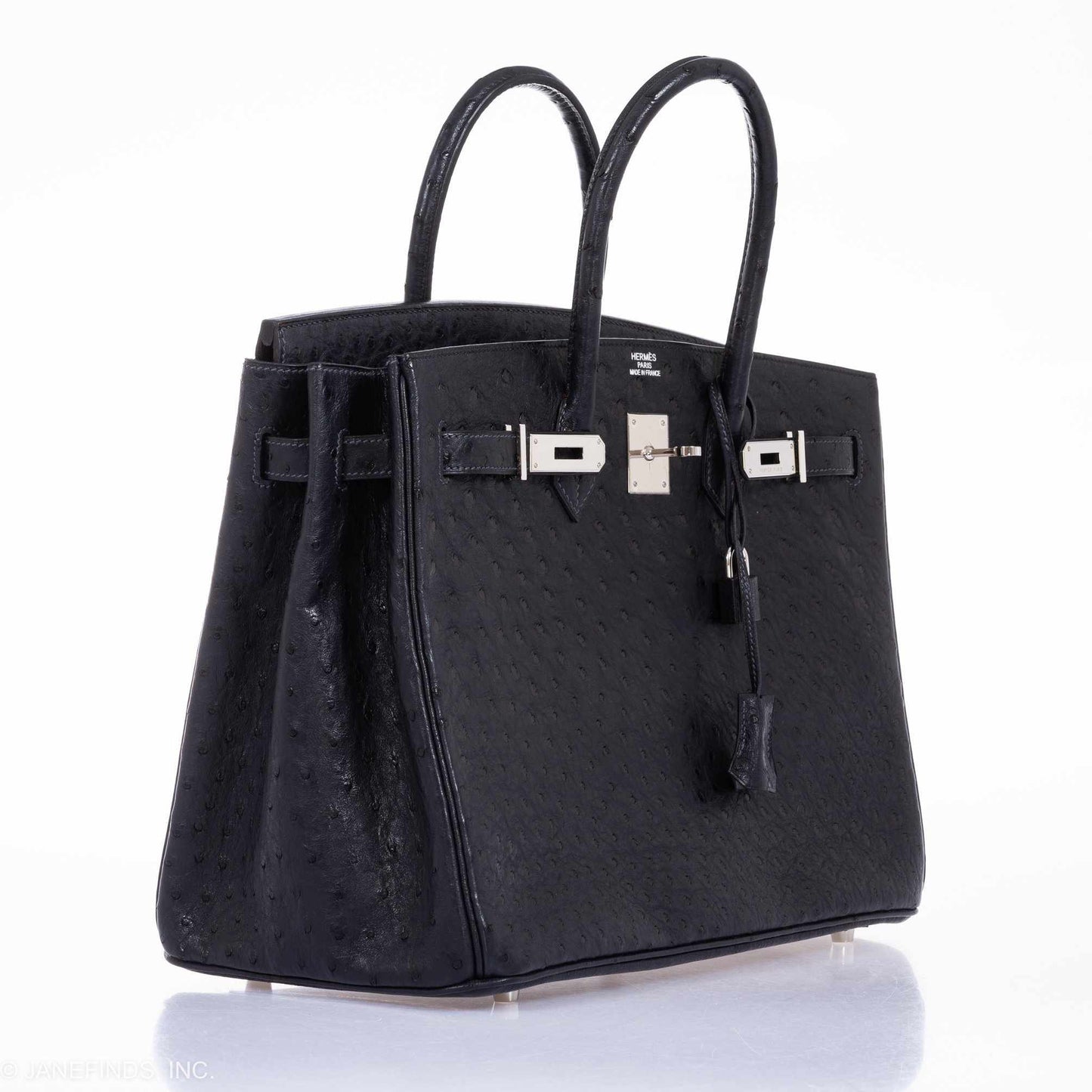 Hermès Birkin 35 Blue Indigo Ostrich Palladium Hardware