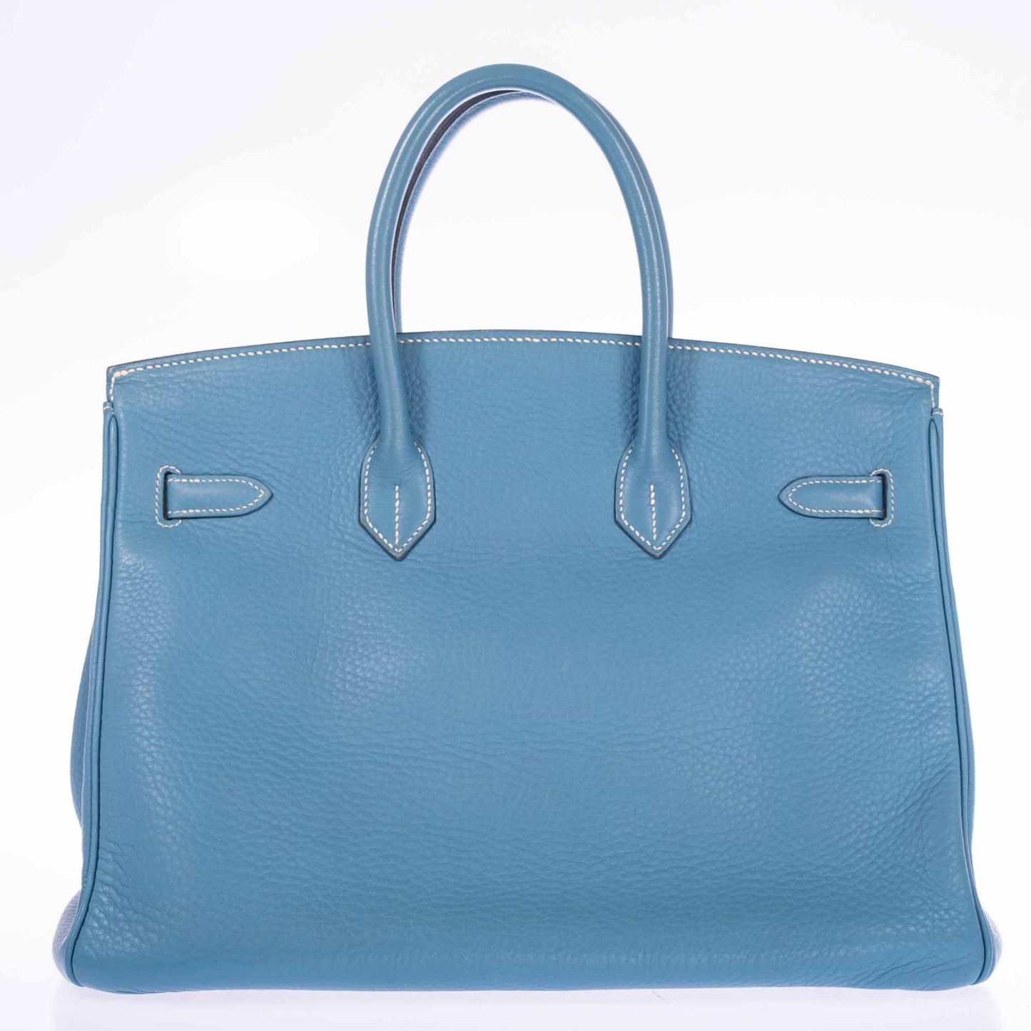 Hermès Birkin 35 Blue Jean Clemence Palladium Hardware