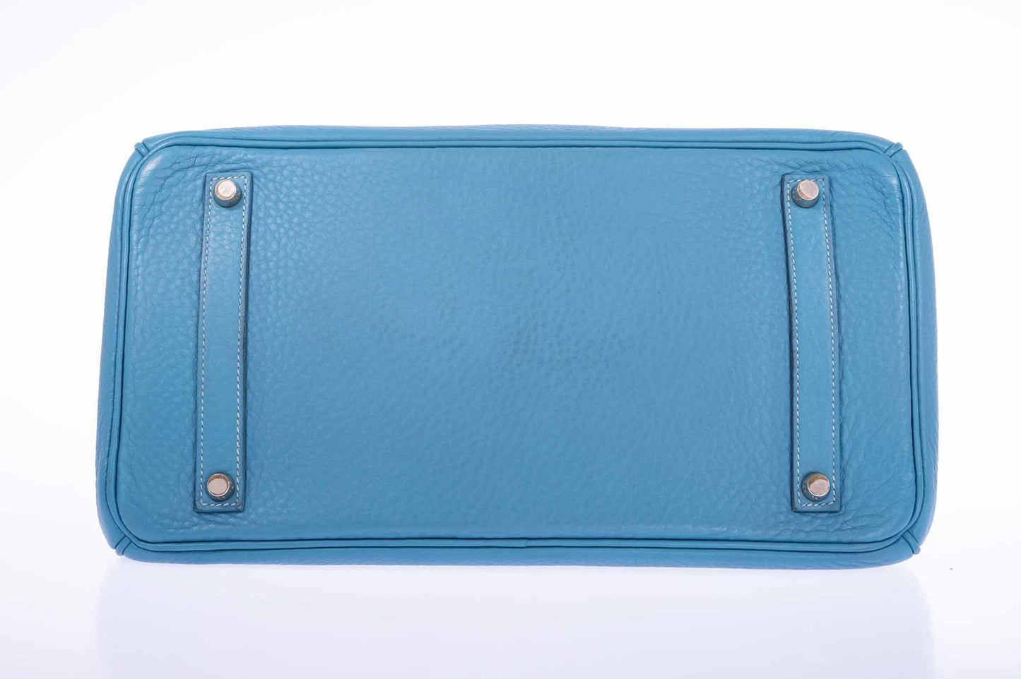 Hermès Birkin 35 Blue Jean Clemence Palladium Hardware