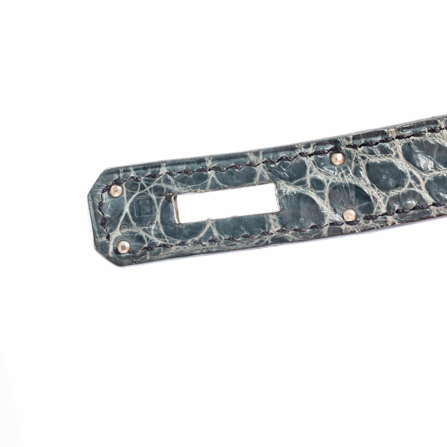 Hermès Birkin 35 Blue Jean Porosus Crocodile Palladium Hardware