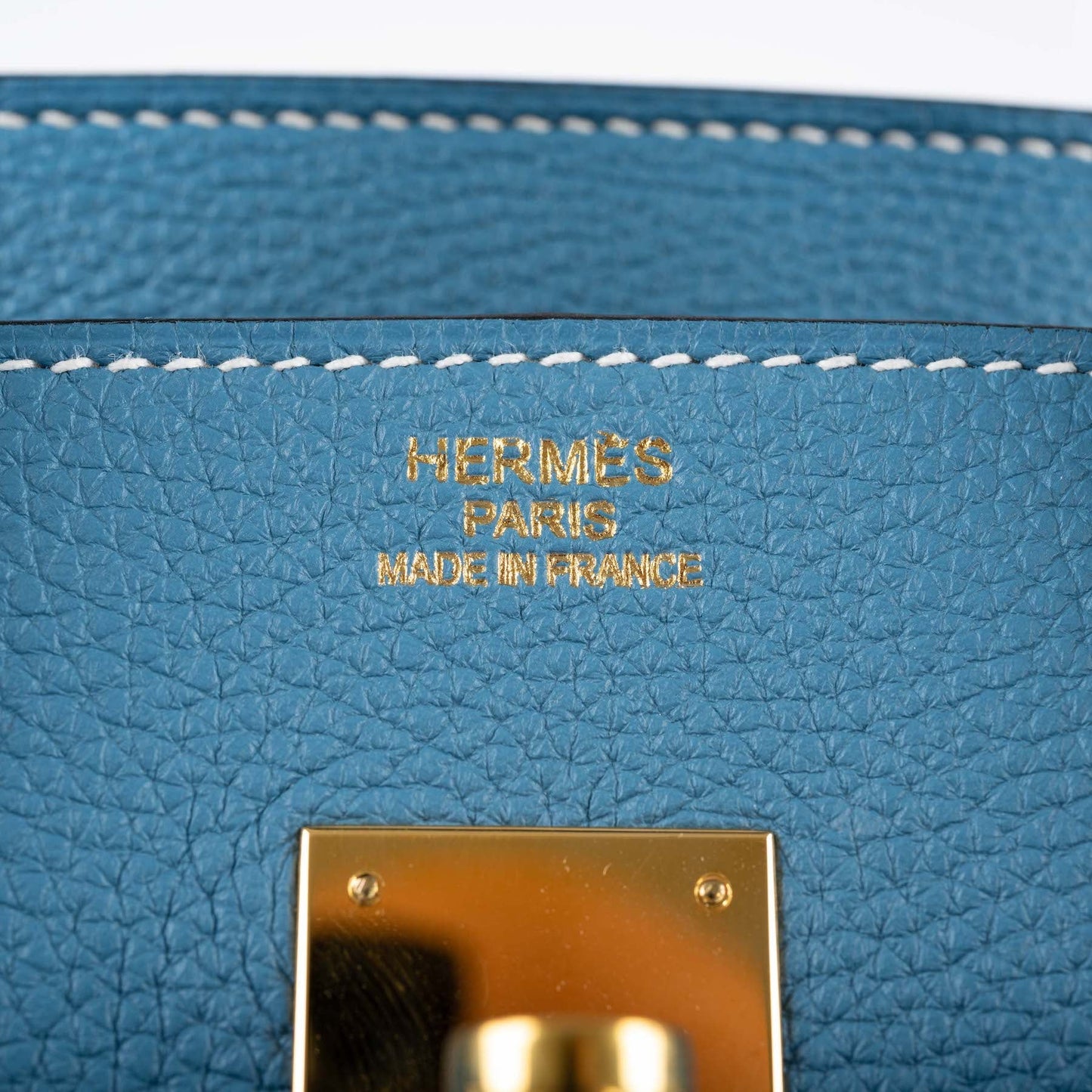 Hermès Birkin 35 Blue Jean Togo Gold Hardware