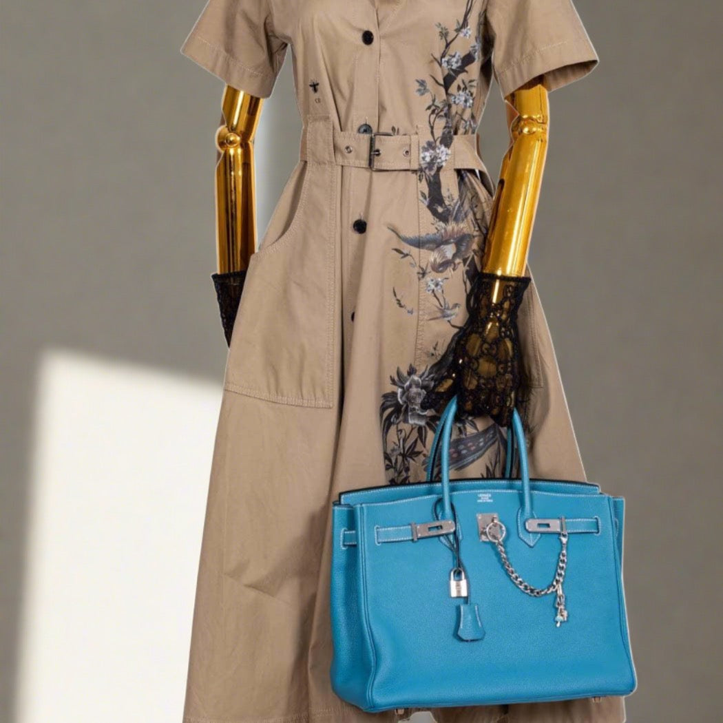 Hermès Birkin 35 Blue Jean Togo Palladium Hardware