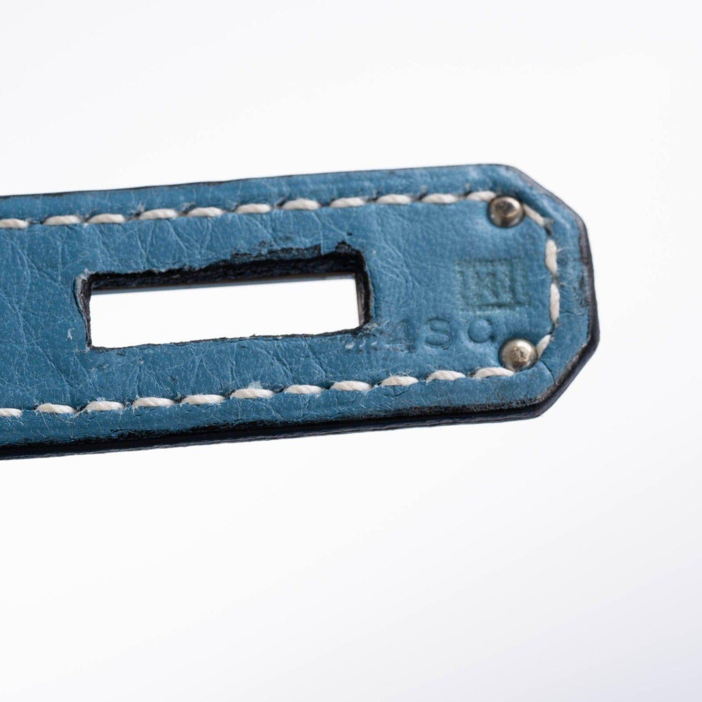 Hermès Birkin 35 Blue Jean Togo with Palladium Hardware - 2008, K Square