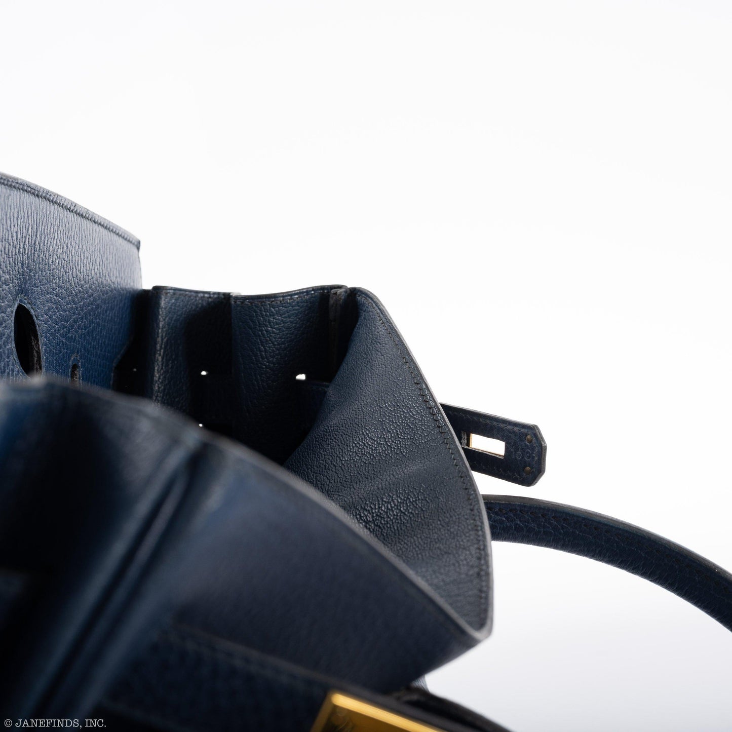 Hermès Birkin 35 Blue Saphire Ardennes leather Gold Hardware - Z Circle