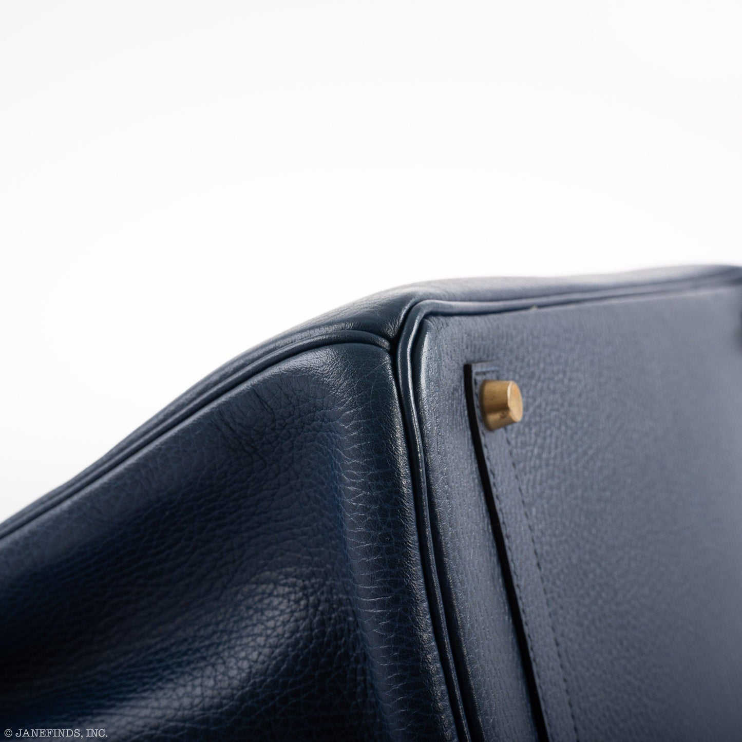 Hermès Birkin 35 Blue Saphire Ardennes leather Gold Hardware - Z Circle