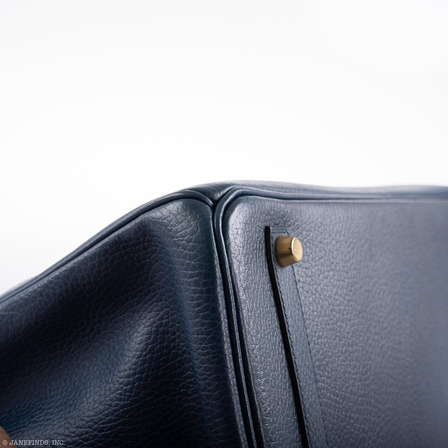 Hermès Birkin 35 Blue Saphire Ardennes leather Gold Hardware - Z Circle