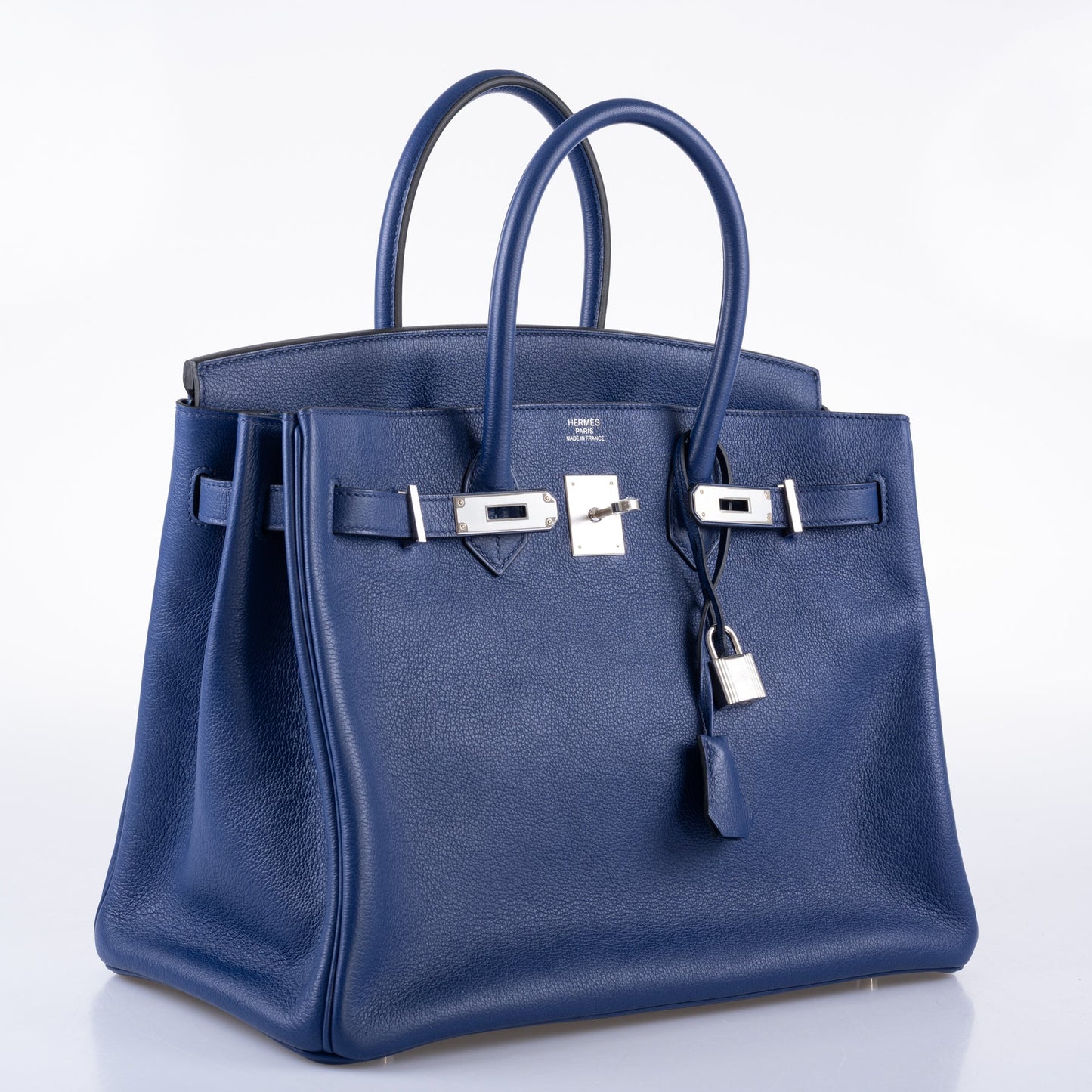 Hermès Birkin 35 Blue Saphire Taurillon Novillo leather Palladium Hardware