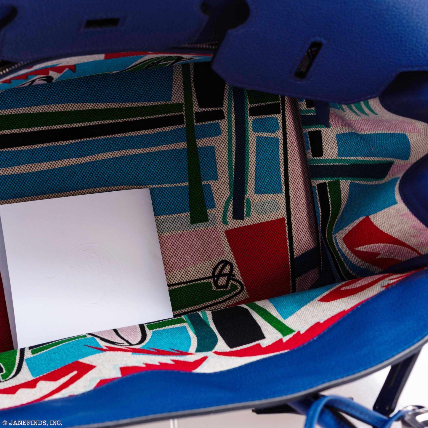 Hermès Birkin 35 Blue Sapphire Novillo with 'Sea, Surf and Fun' Interior Palladium Hardware