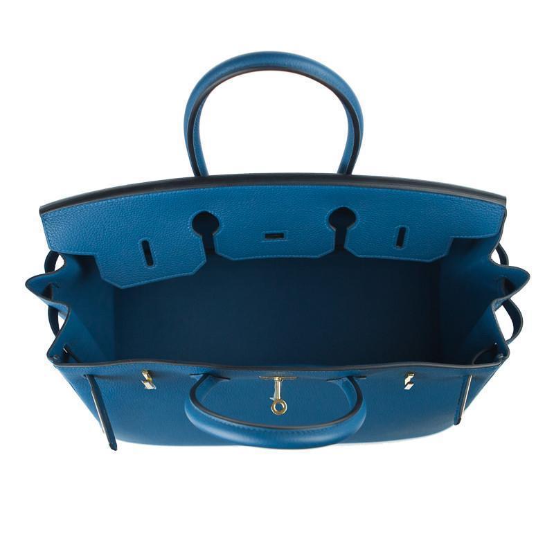 Hermès Birkin 35 Blue de Galice Gold Hardware