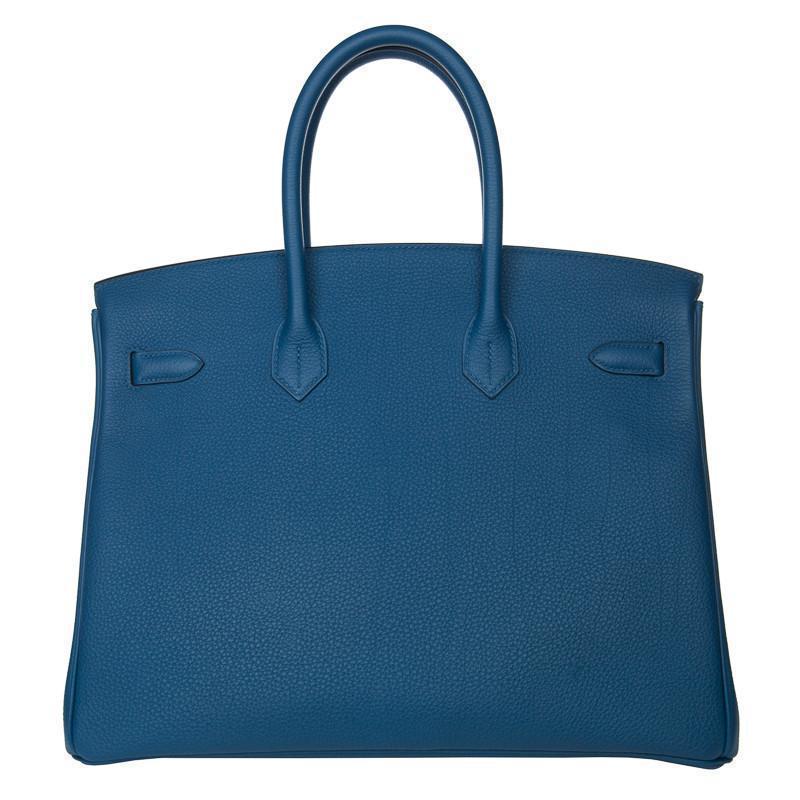Hermès Birkin 35 Blue de Galice Gold Hardware