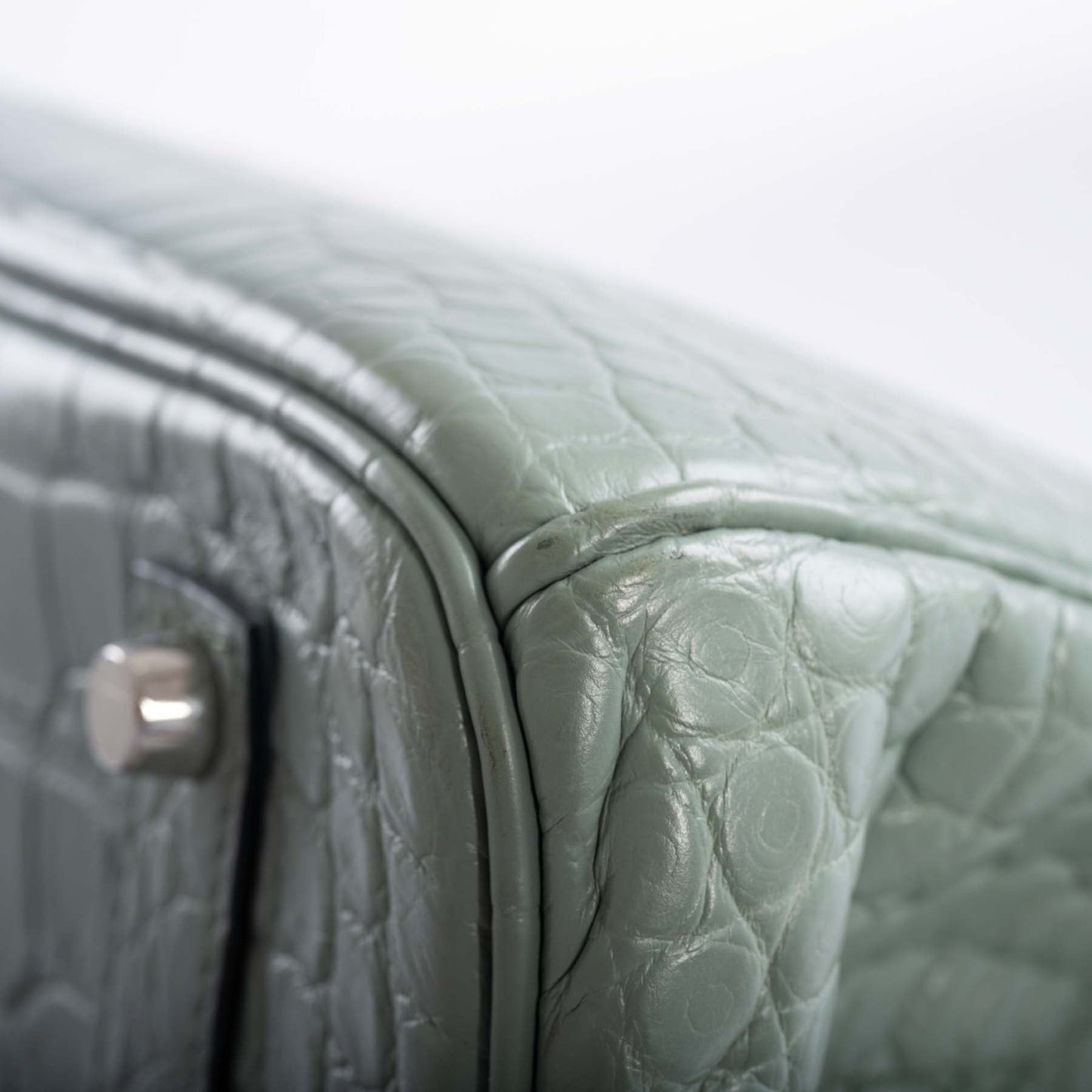 Hermès Birkin 35 Ciel Matte Alligator Palladium Hardware