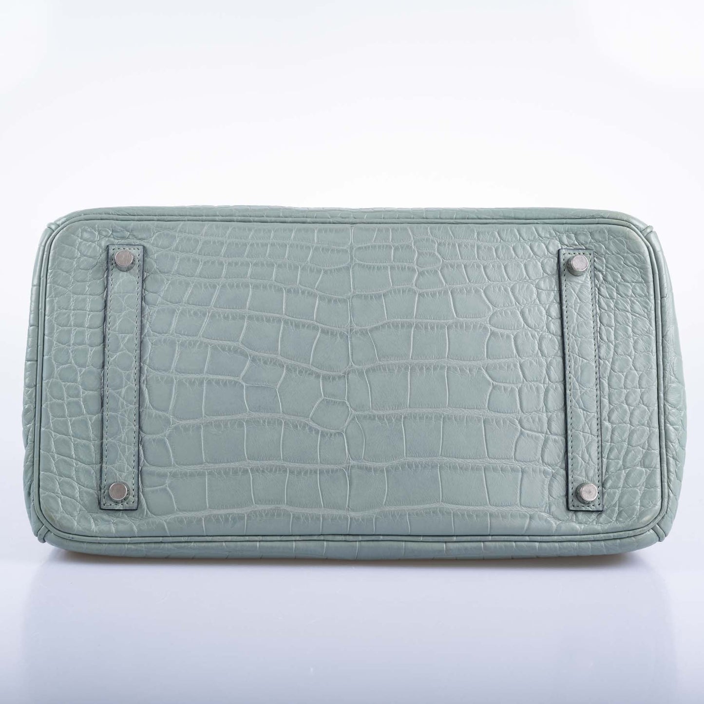 Hermès Birkin 35 Ciel Matte Alligator Palladium Hardware