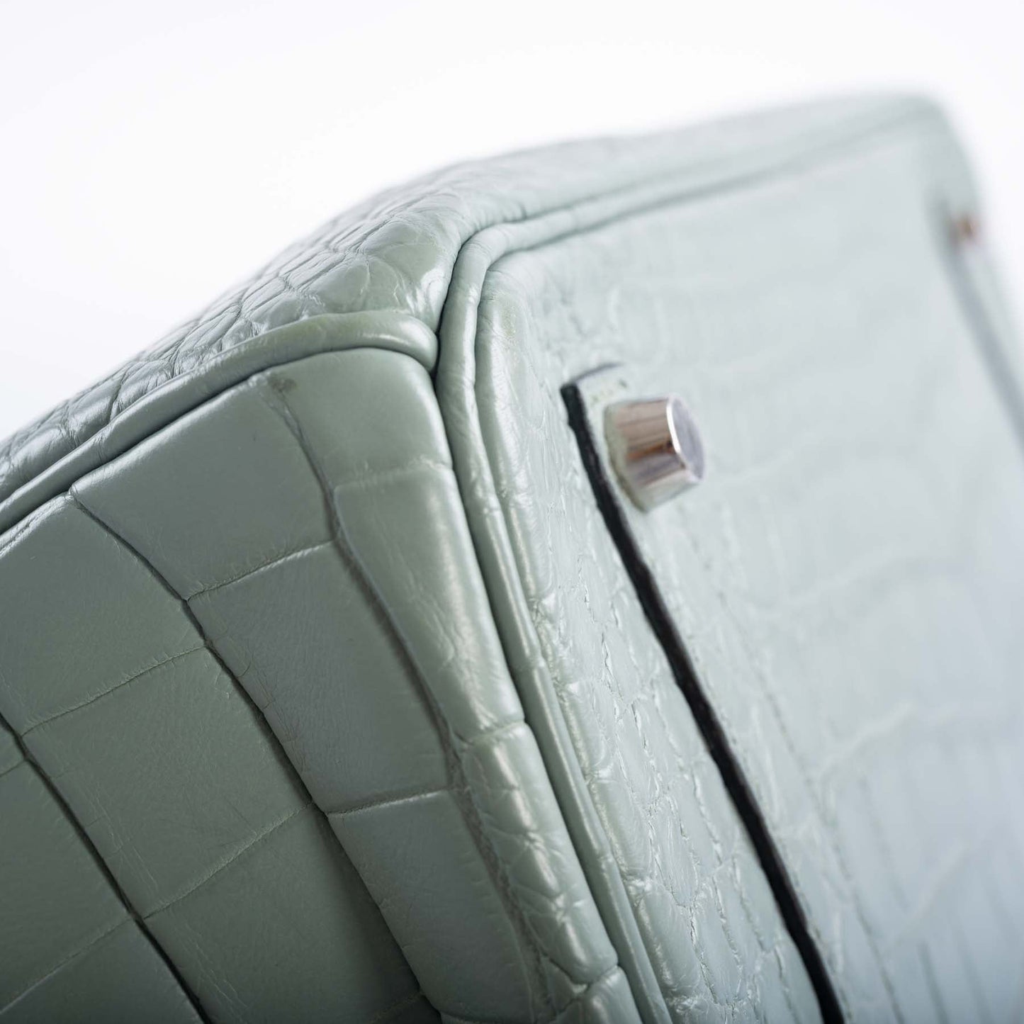 Hermès Birkin 35 Ciel Matte Alligator Palladium Hardware