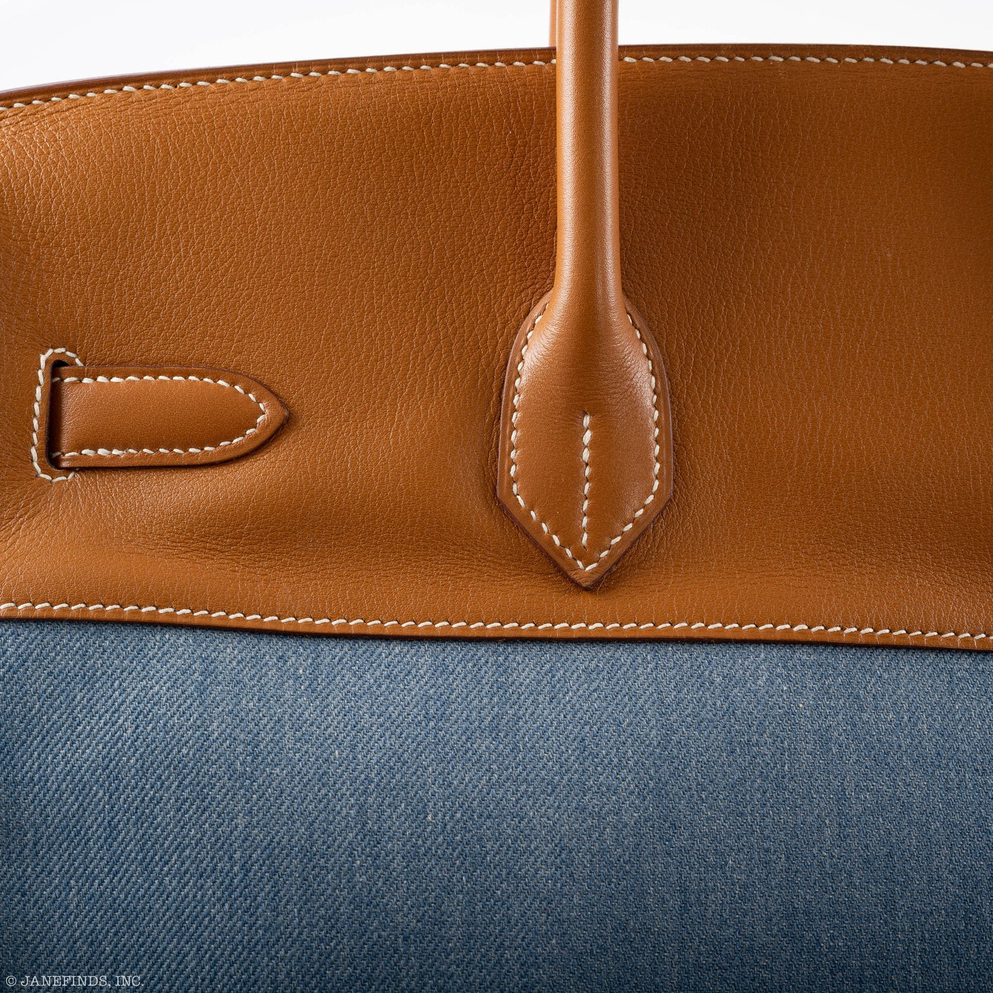 Hermès Birkin 35 Denim & Barenia Gold Hardware - Square B