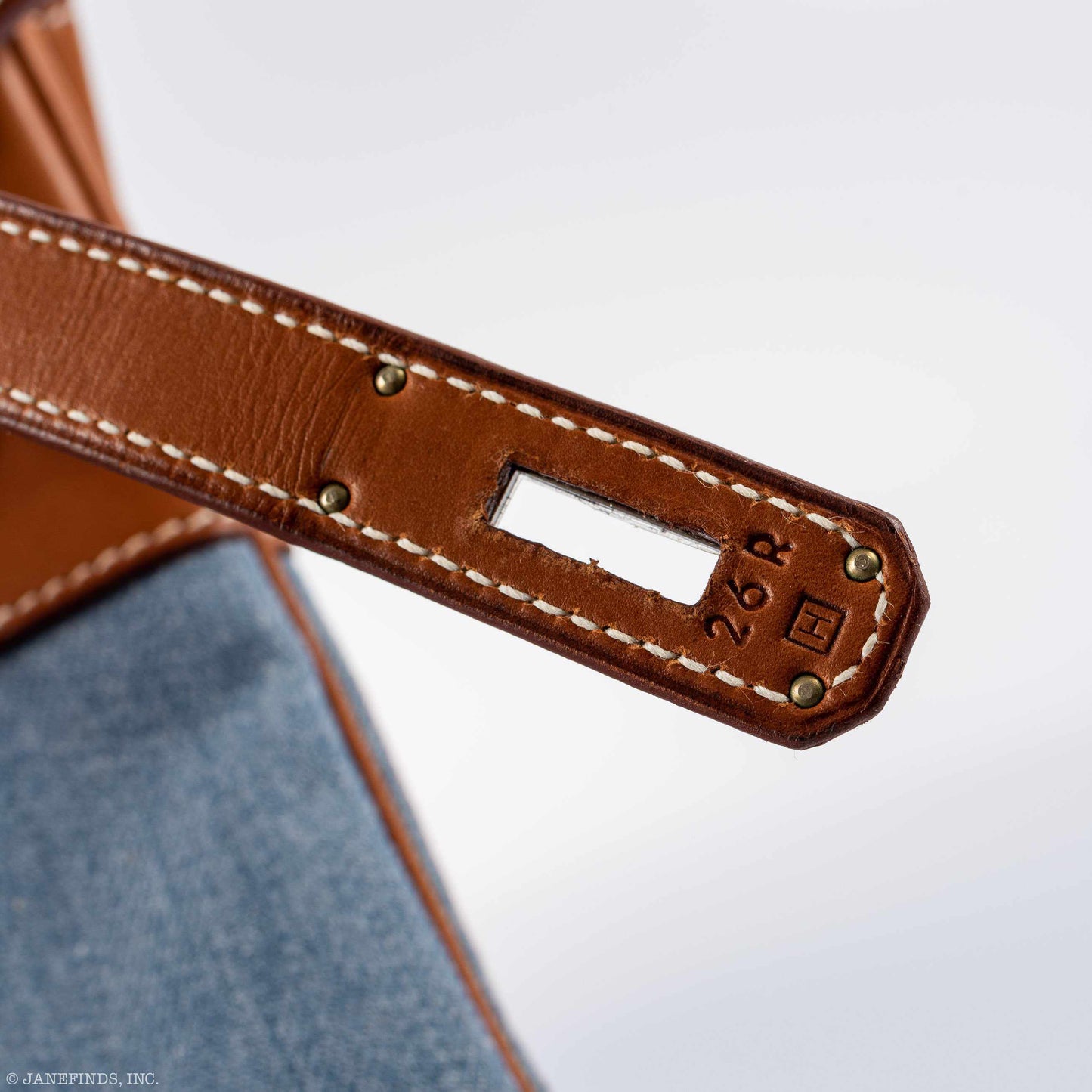 Hermès Birkin 35 Denim & Barenia Palladium Hardware - 2004