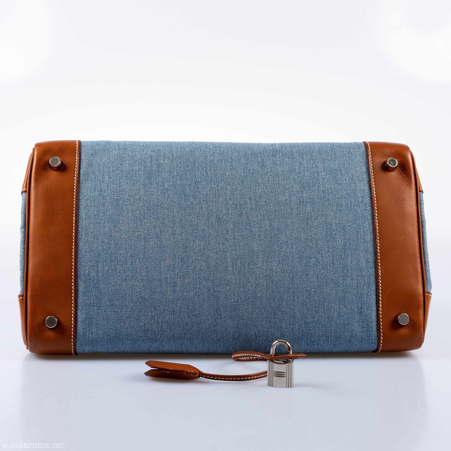 Hermès Birkin 35 Denim & Barenia Palladium Hardware - 2004