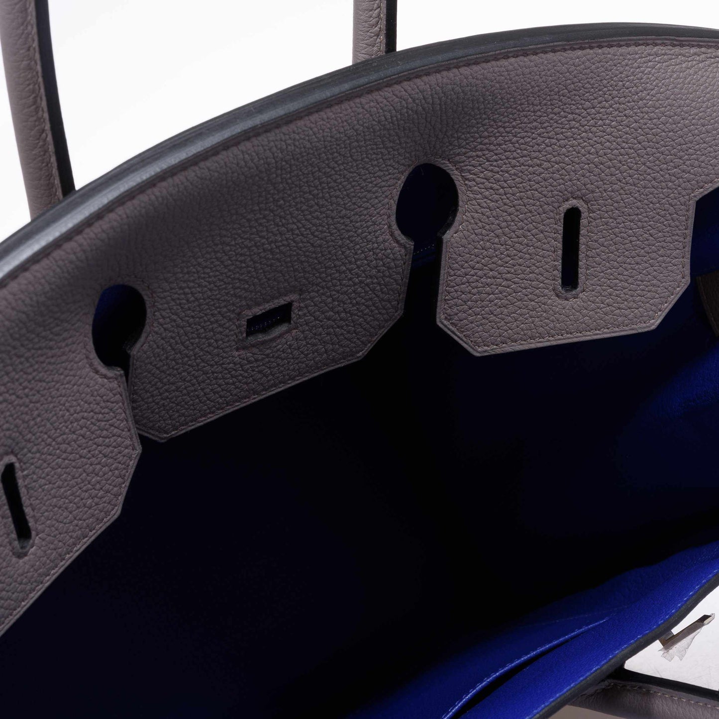 Hermès Birkin 35 HSS Etain With Blue Electric Togo Palladium Hardware