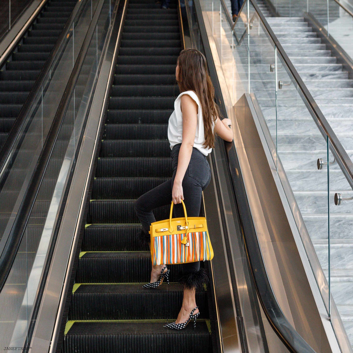 Hermès Birkin 35 HSS Fringe Soleil Togo & Multicolor Swift Leather Palladium Hardware