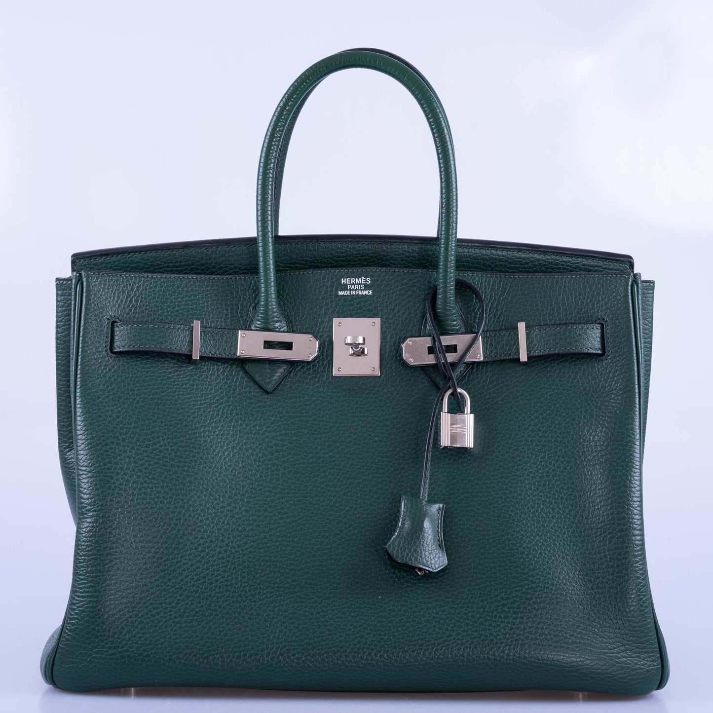 Hermès Birkin 35 Vert Fonce Ardenne Palladium Hardware