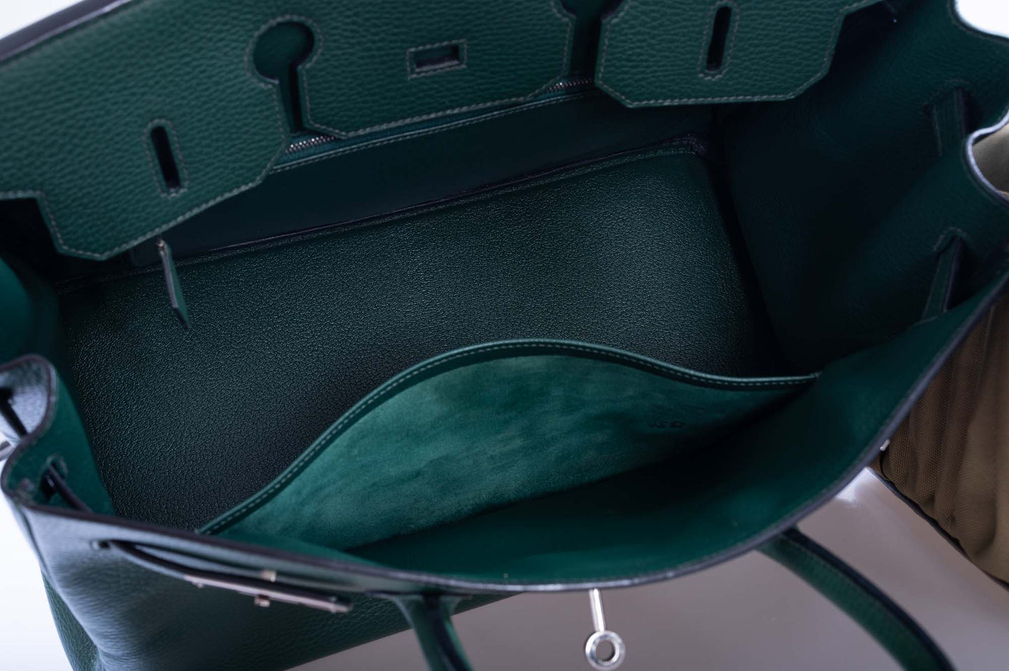 Hermès Birkin 35 Vert Fonce Ardenne Palladium Hardware