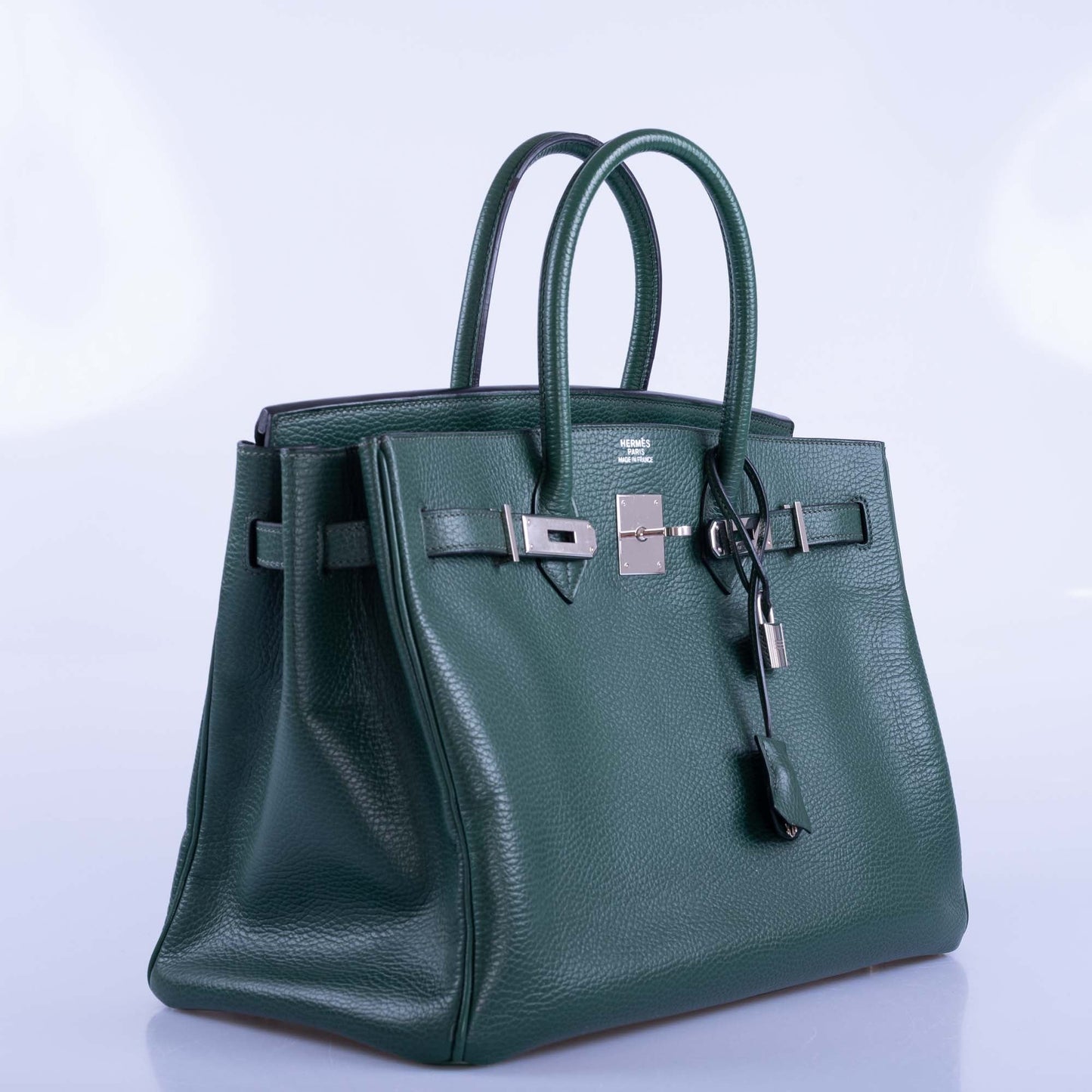 Hermès Birkin 35 Vert Fonce Ardenne Palladium Hardware