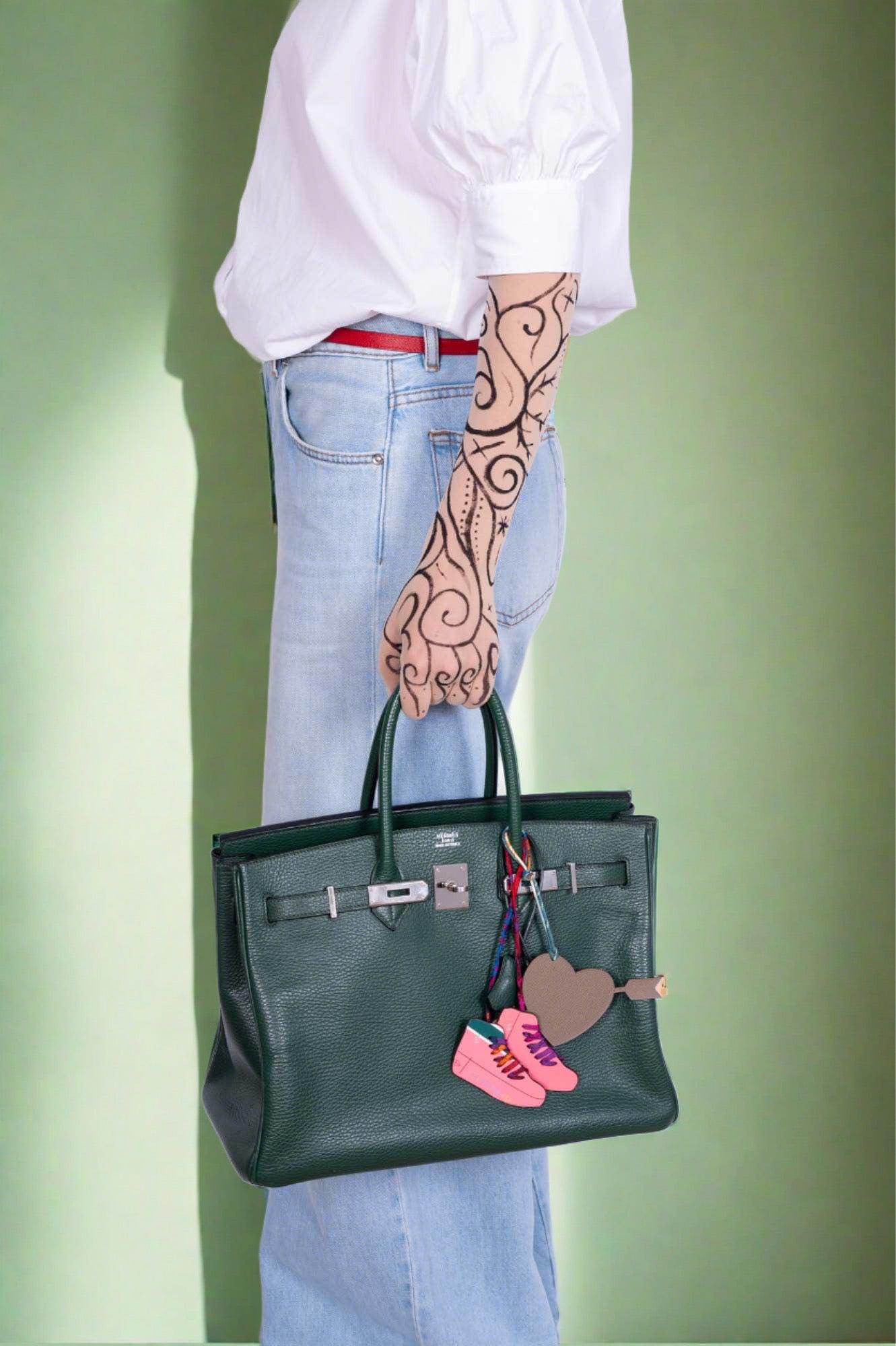 Hermès Birkin 35 Vert Fonce Ardenne Palladium Hardware
