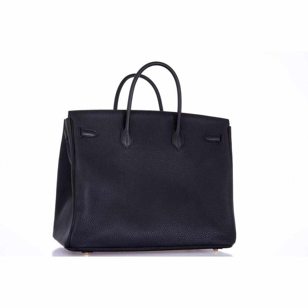 Hermès Birkin 40 Black With Bleu Electric Interior Togo Gold Hardware