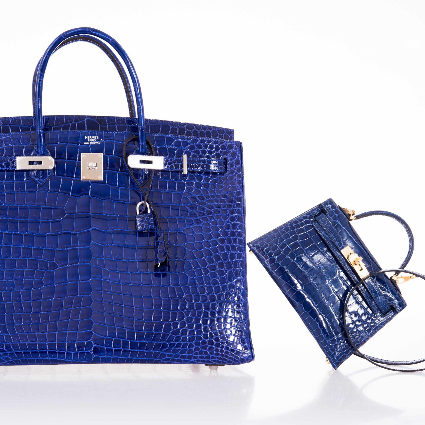 Hermès Birkin 40 Blue Electric Crocodile Porosus Palladium Hardware
