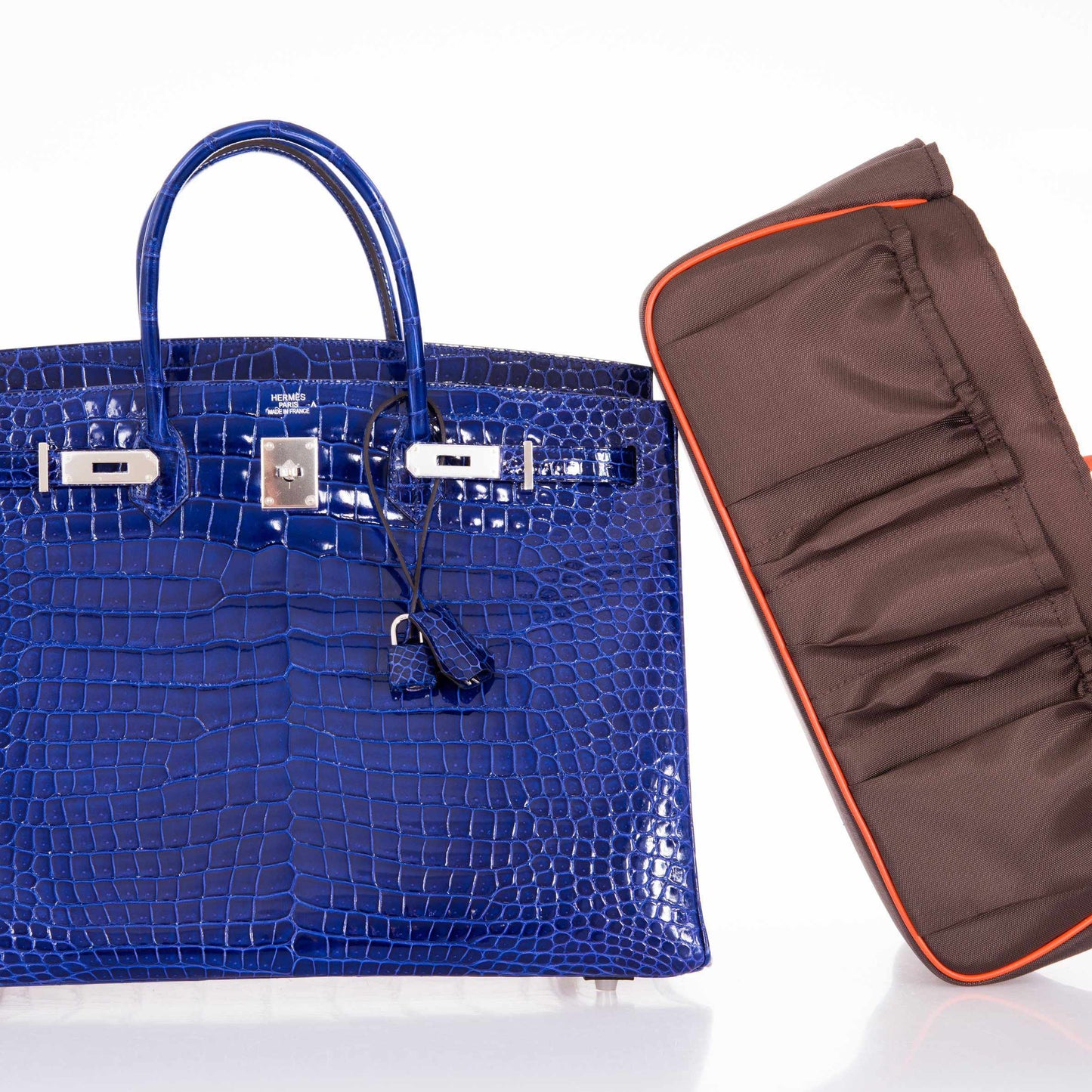 Hermès Birkin 40 Blue Electric Crocodile Porosus Palladium Hardware