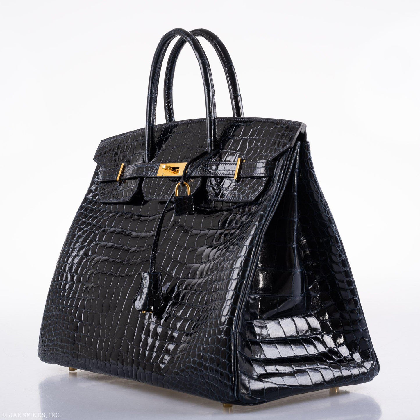 Hermès Birkin 40 Blue Nuit Porosus Crocodile Gold Hardware - 2016, X