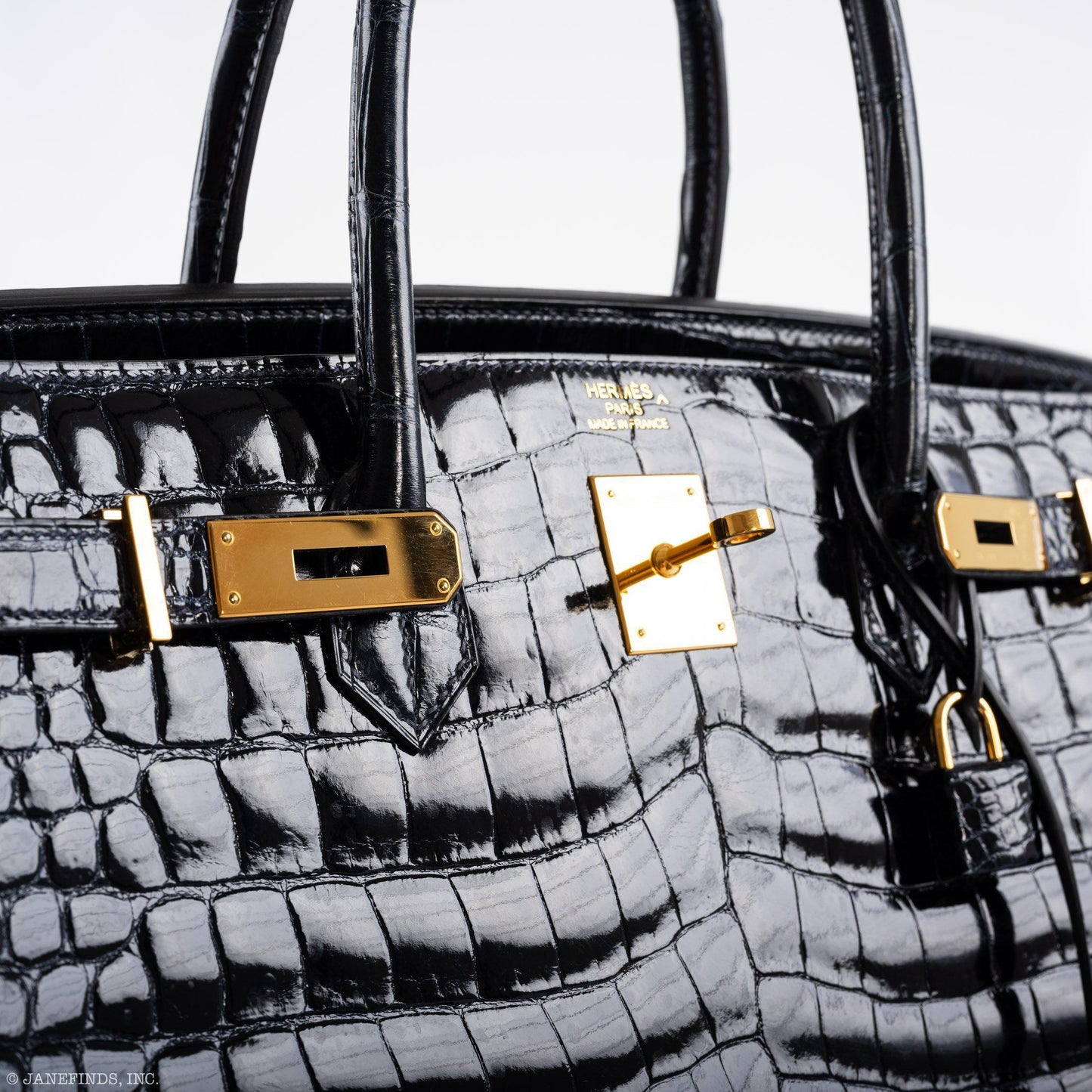 Hermès Birkin 40 Blue Nuit Porosus Crocodile Gold Hardware - 2016, X