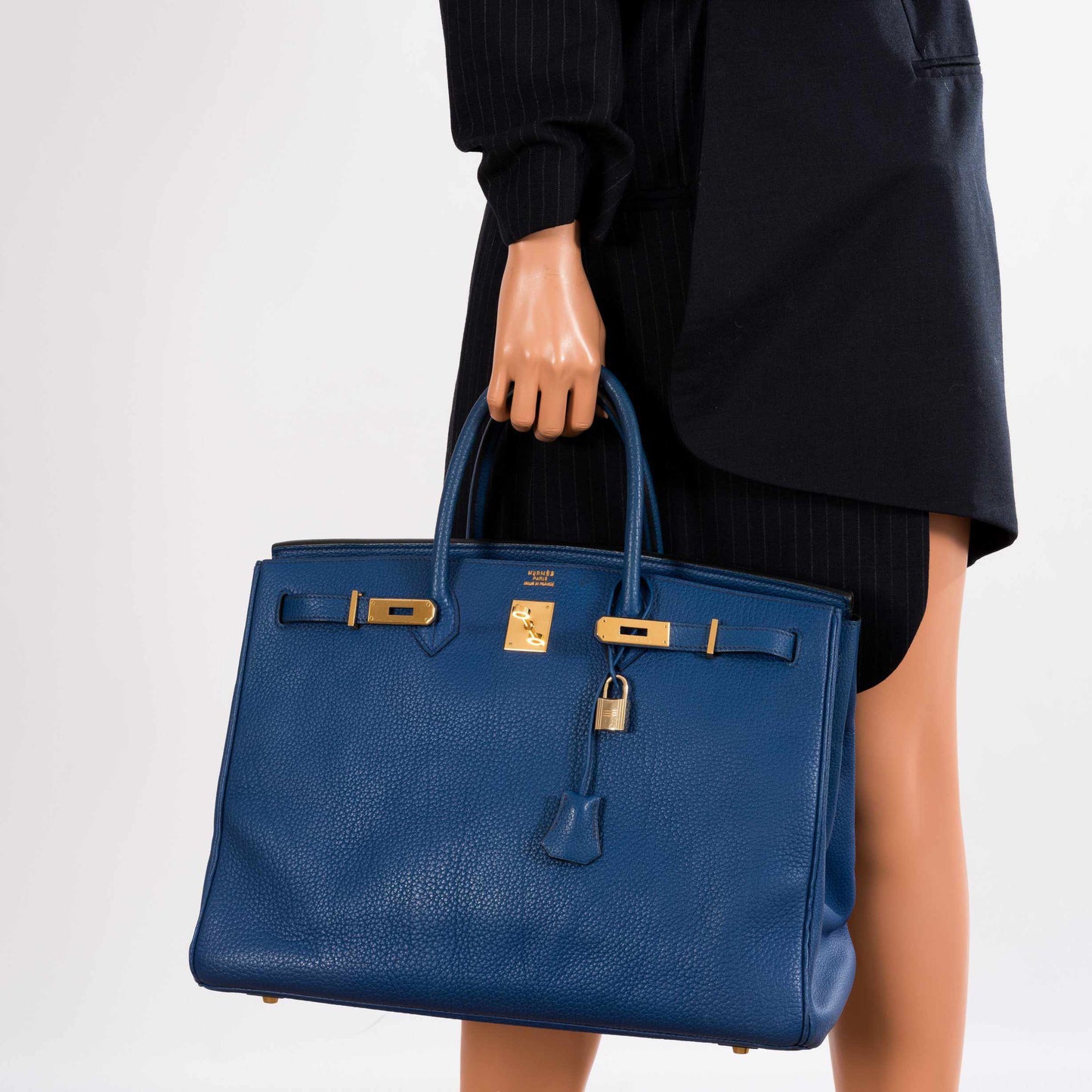 Hermès Birkin 40 French Blue Fjord Gold Hardware